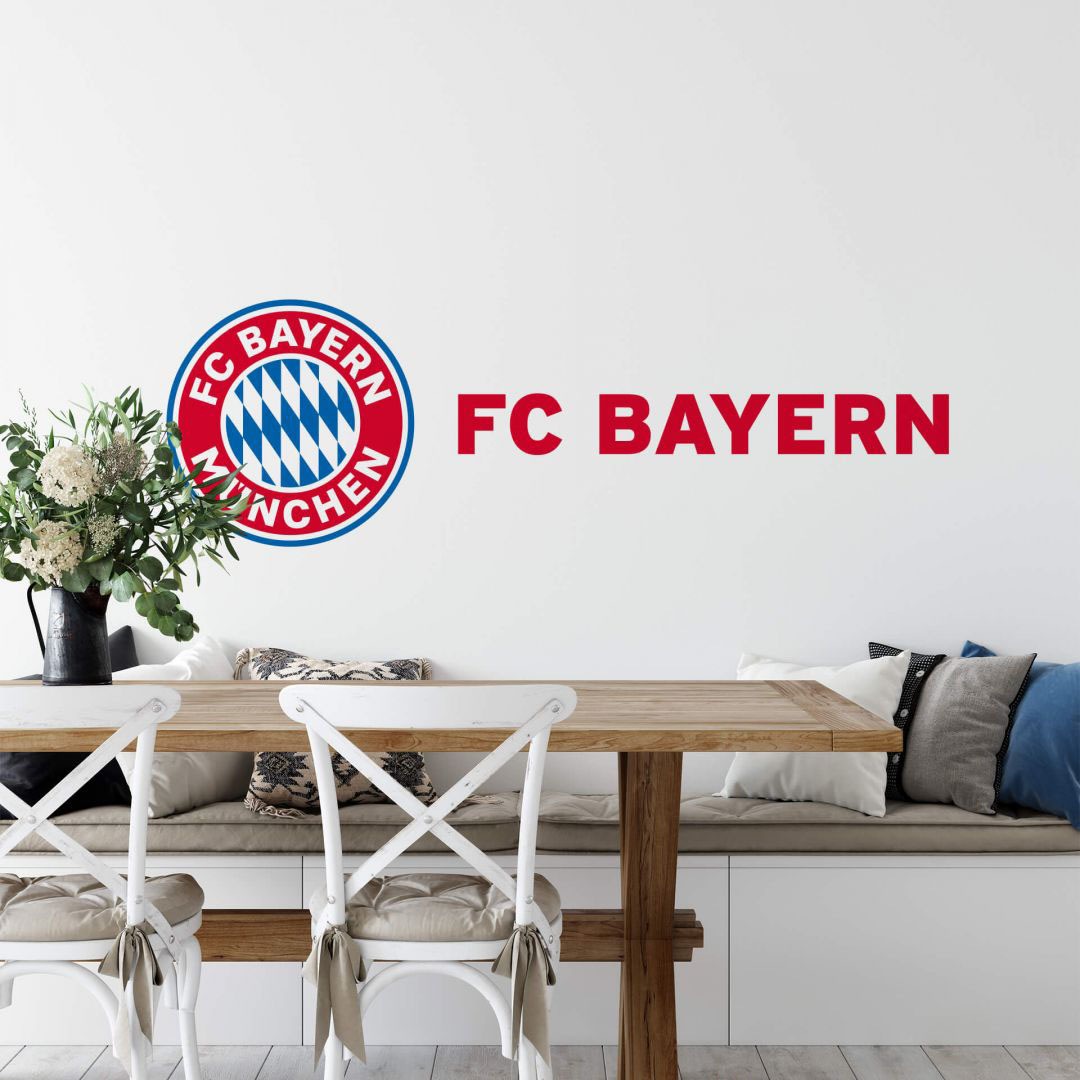 (1 Logo Raten St.) kaufen + München auf Schriftzug«, »FCB Wall-Art Wandtattoo