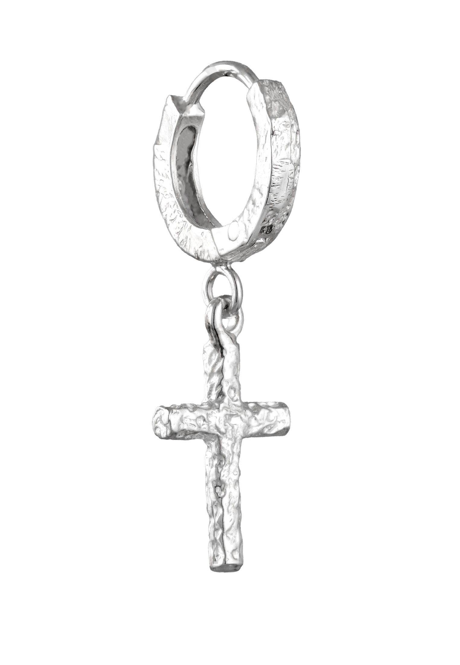Kuzzoi Paar Creolen »Ohrringe Creole Kreuz 925 Sterling Silber«