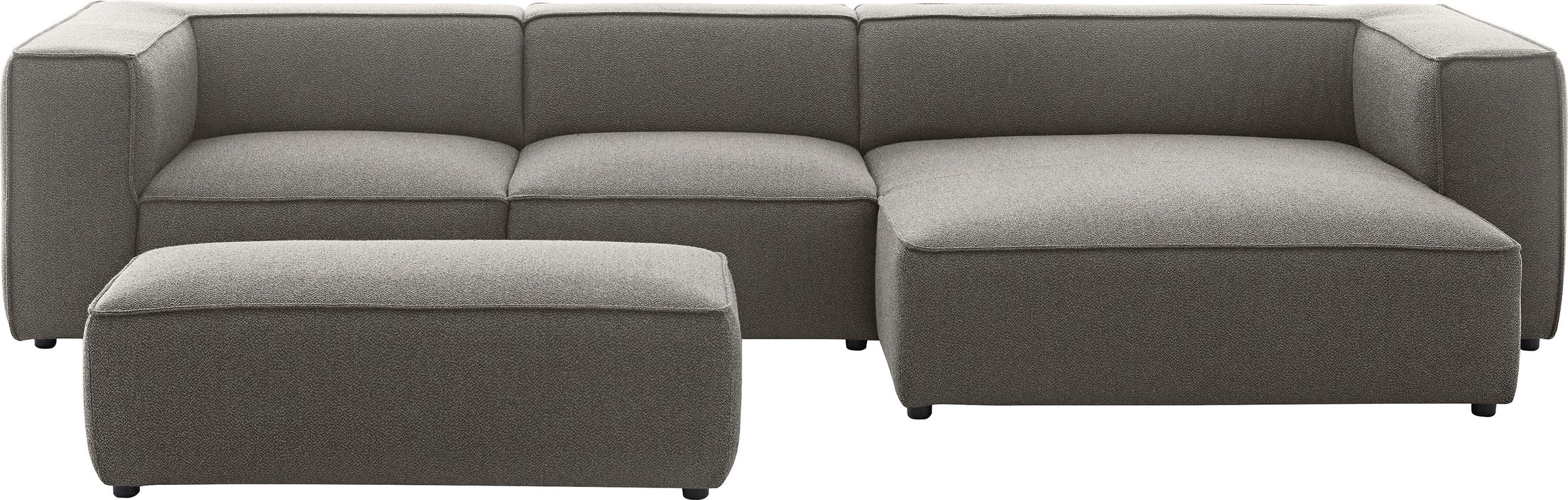 W.SCHILLIG Ecksofa »around-the-block Mega Sofa, viel Platz und hoher Sitzkomfort, L-Form« mit eleganter Biese, mit Federkern, Breite 341 cm