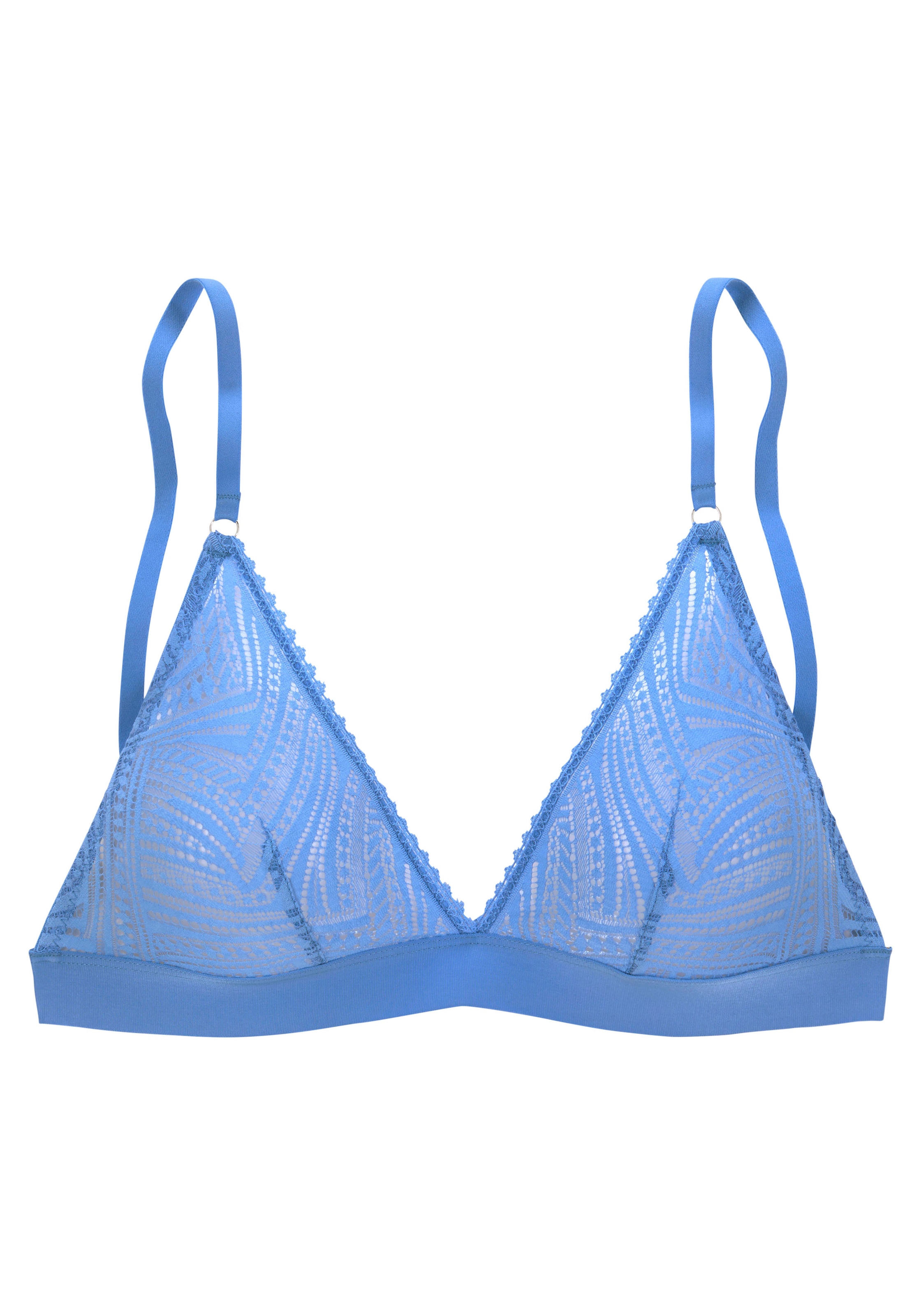 s.Oliver Bralette-BH »Clemence«, ohne Bügel aus graphischer Spitze in transparenter Optik, Dessous
