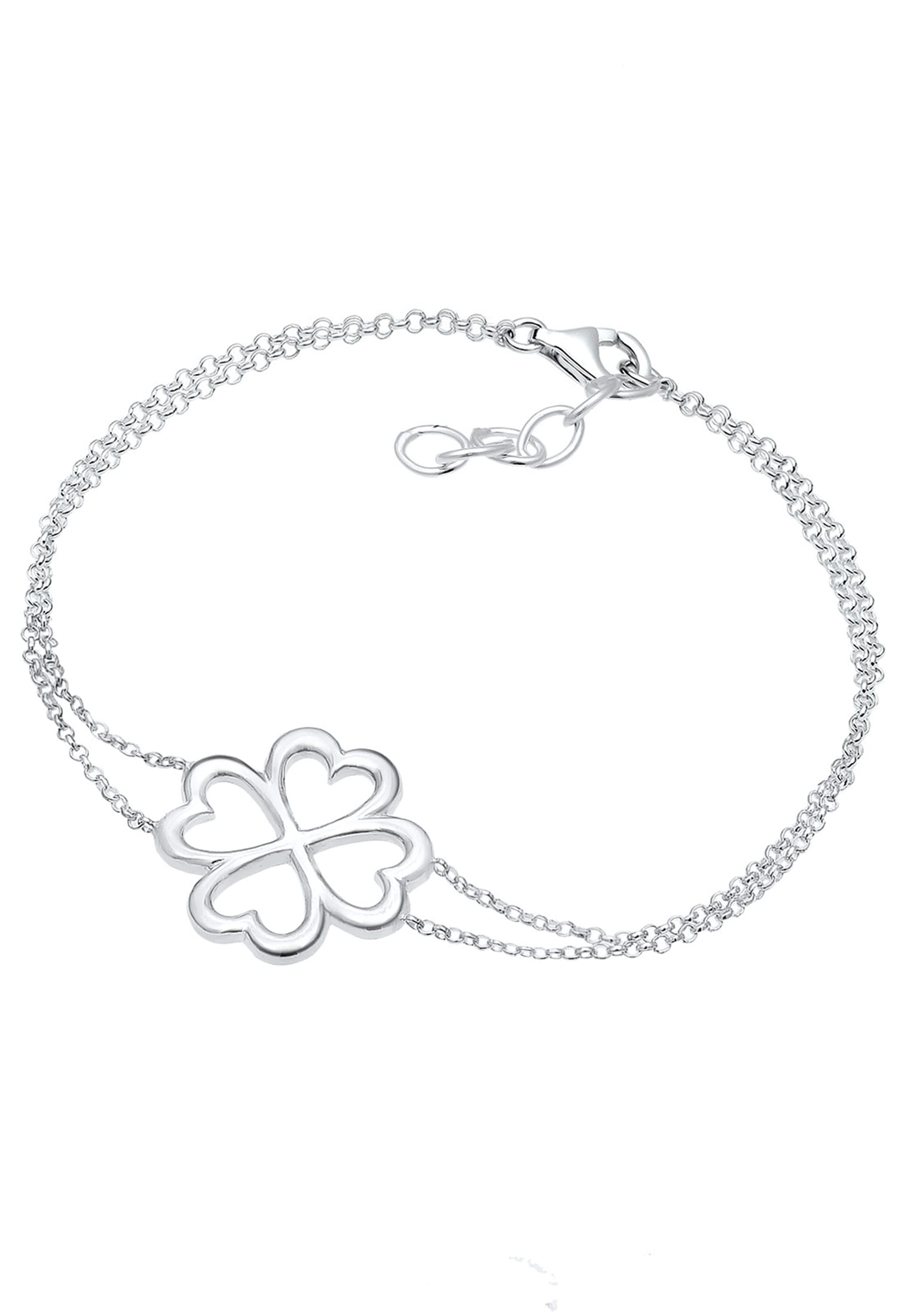 Elli Armkette »Armband Kleeblatt Glücksbringer Luck 925 Silber«