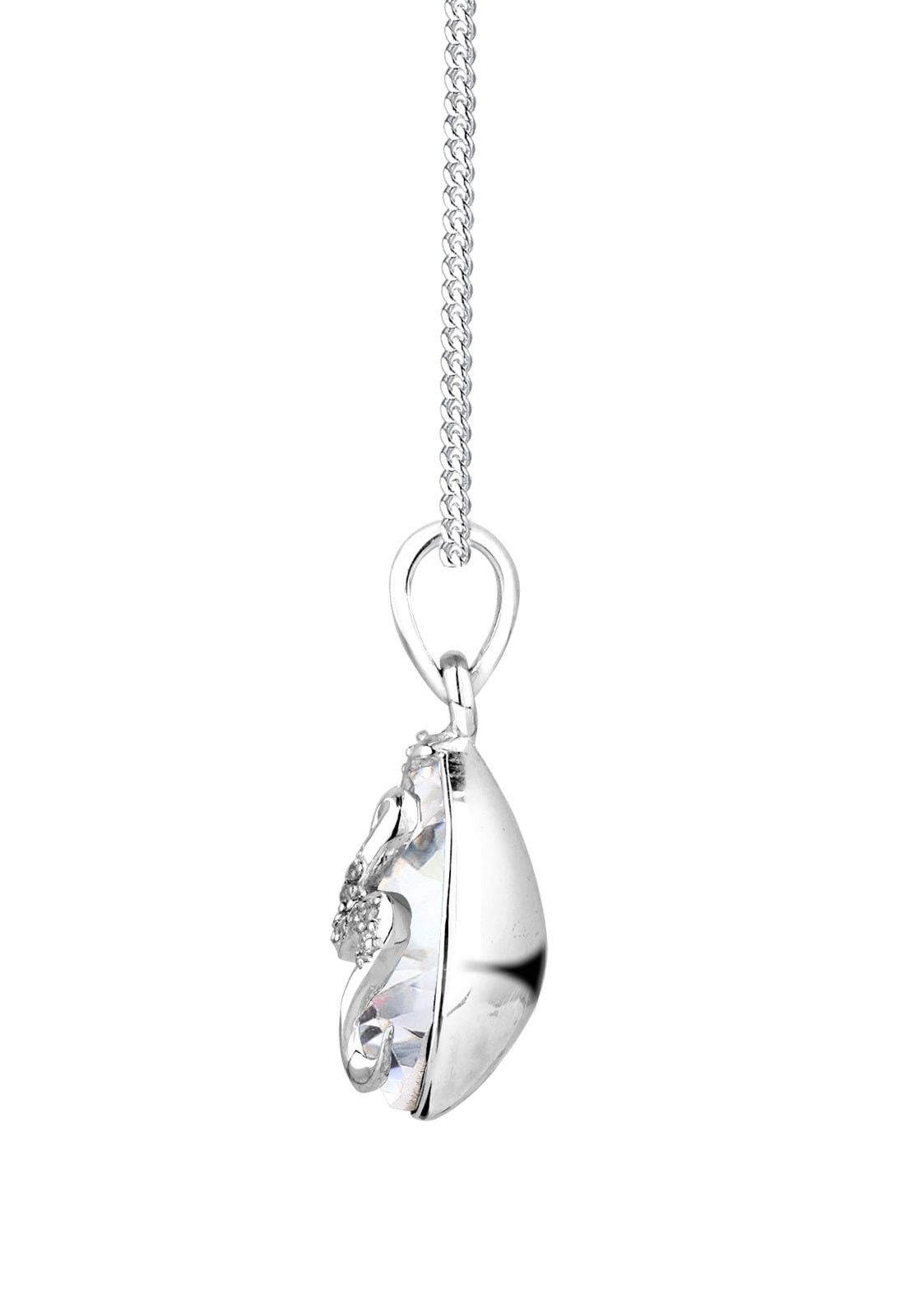Elli Silberkette »Halskette Tropfen Zirkonia Kristalle 925 Silber«