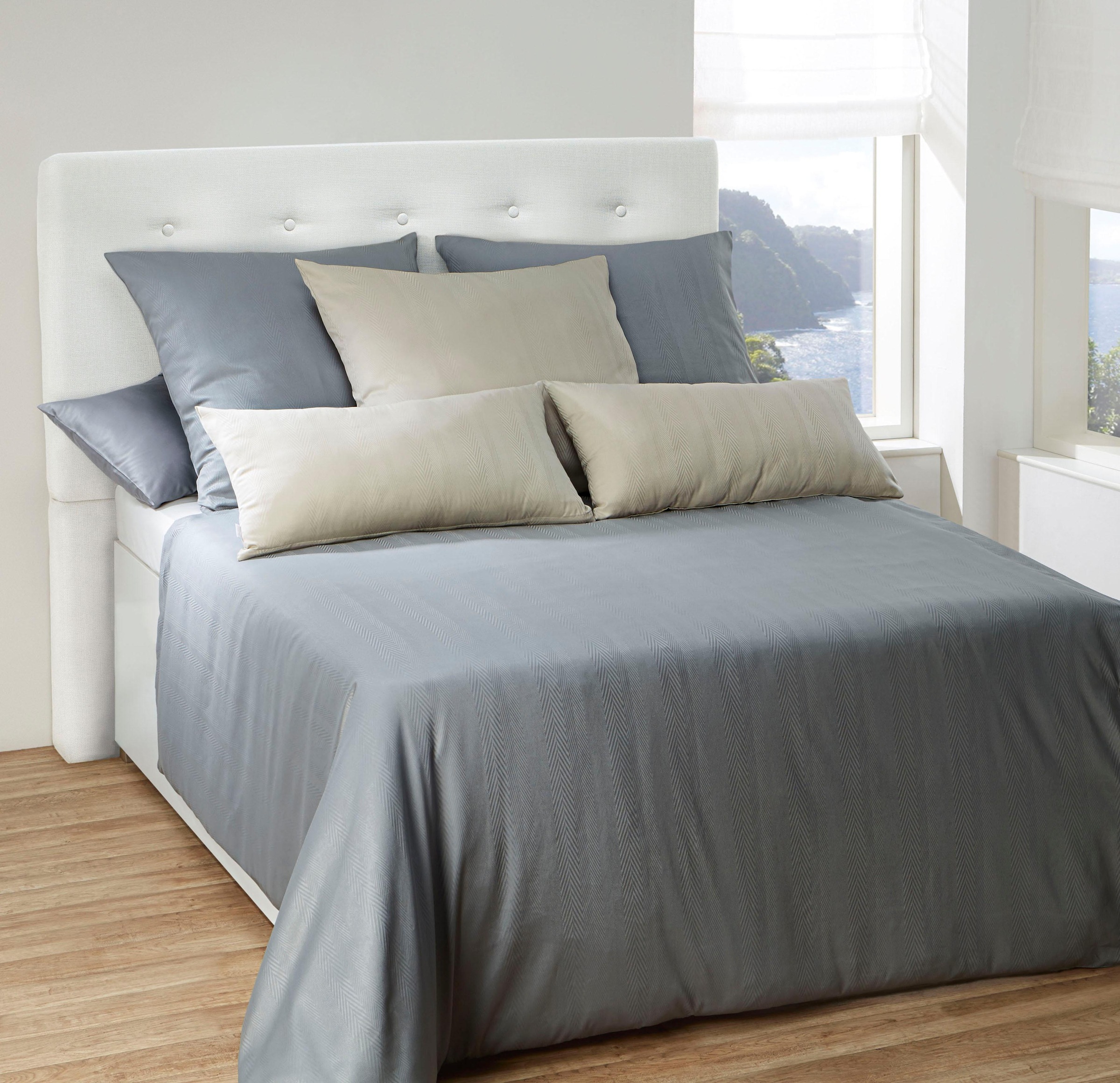 fleuresse Bettwäsche »Jade Fischgrat« 2 Stk.