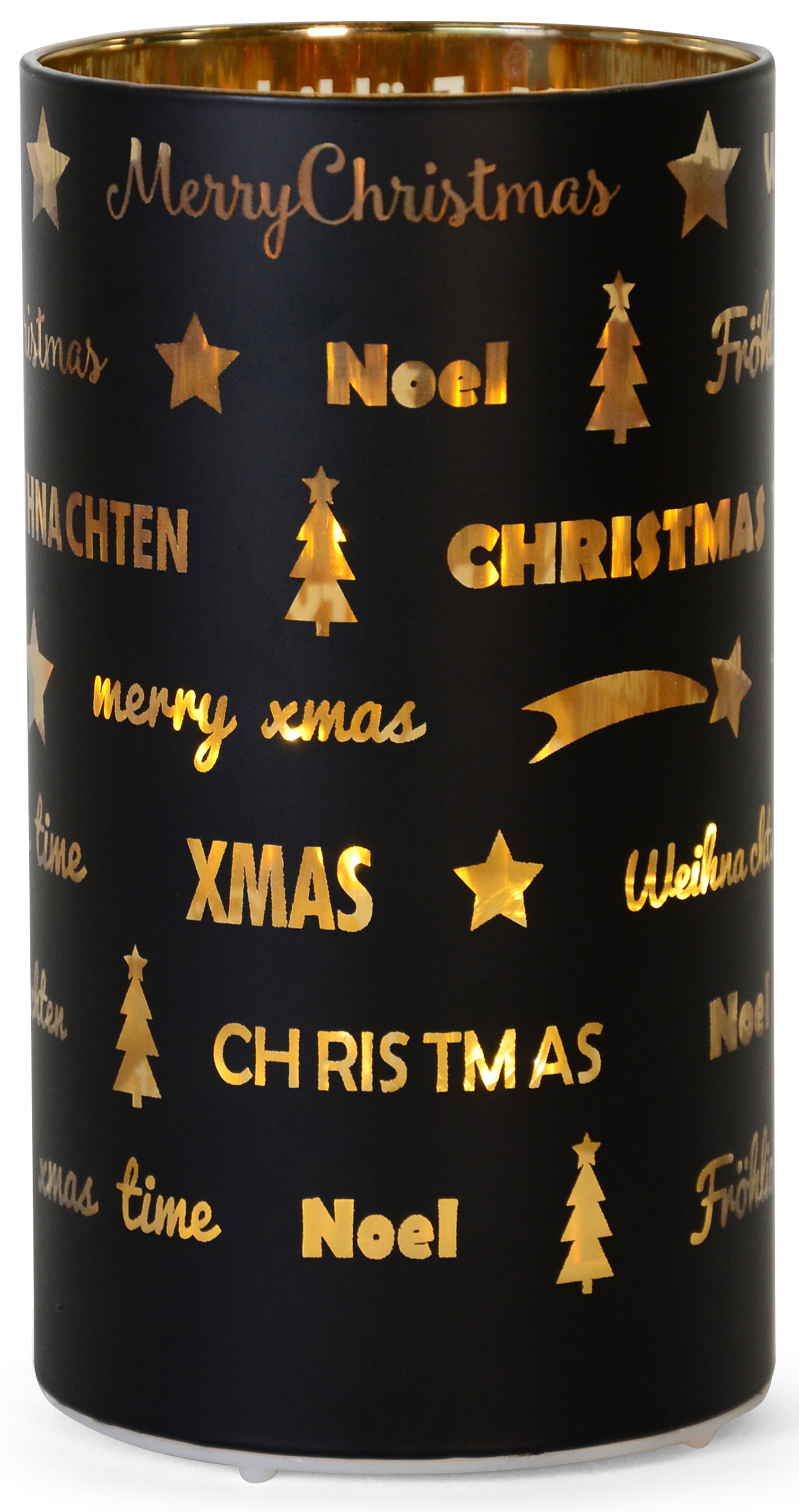 RIFFELMACHER & WEINBERGER LED-Leuchte »LED Windlicht, Fröhliche Weihnachten«, Weihnachtsdeko