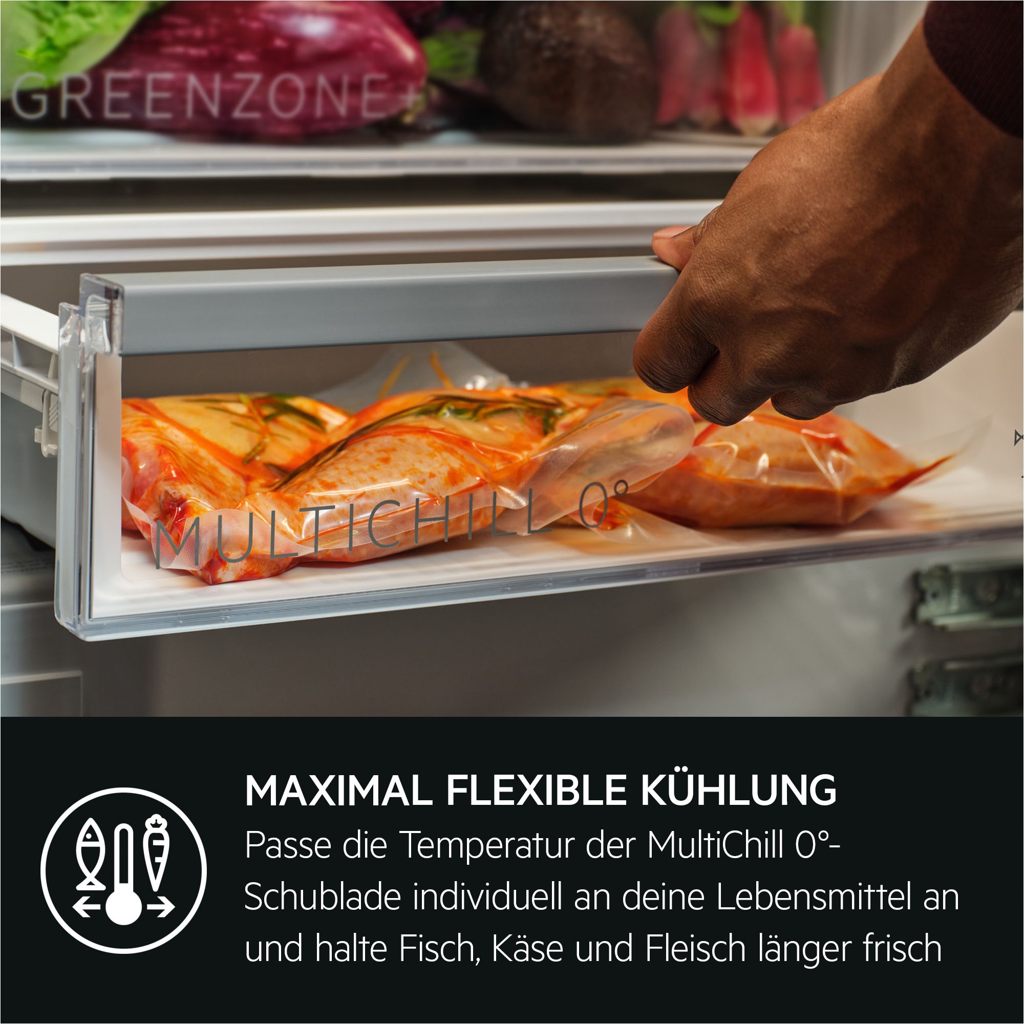 AEG Einbaukühlgefrierkombination Serie 9000 »TSC9V18WCC3« 176,9 cm hoch 55,7 cm breit MultiChill-Null-Grad-Schublade -3°C bis +5°C wählbar, WiFi, NoFrost