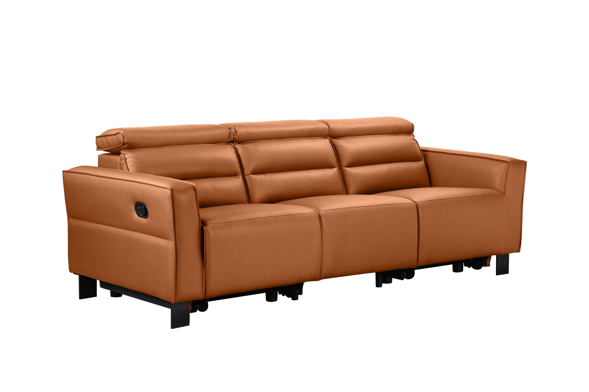 Places of Style 3-Sitzer »Carpari, 224cm, manuelle od. elektrische Relaxfunktion in 2 Sitzen«, mit USB-A/C, Kopfteilverstellung, Echtleder, Kunstleder, Webstoff