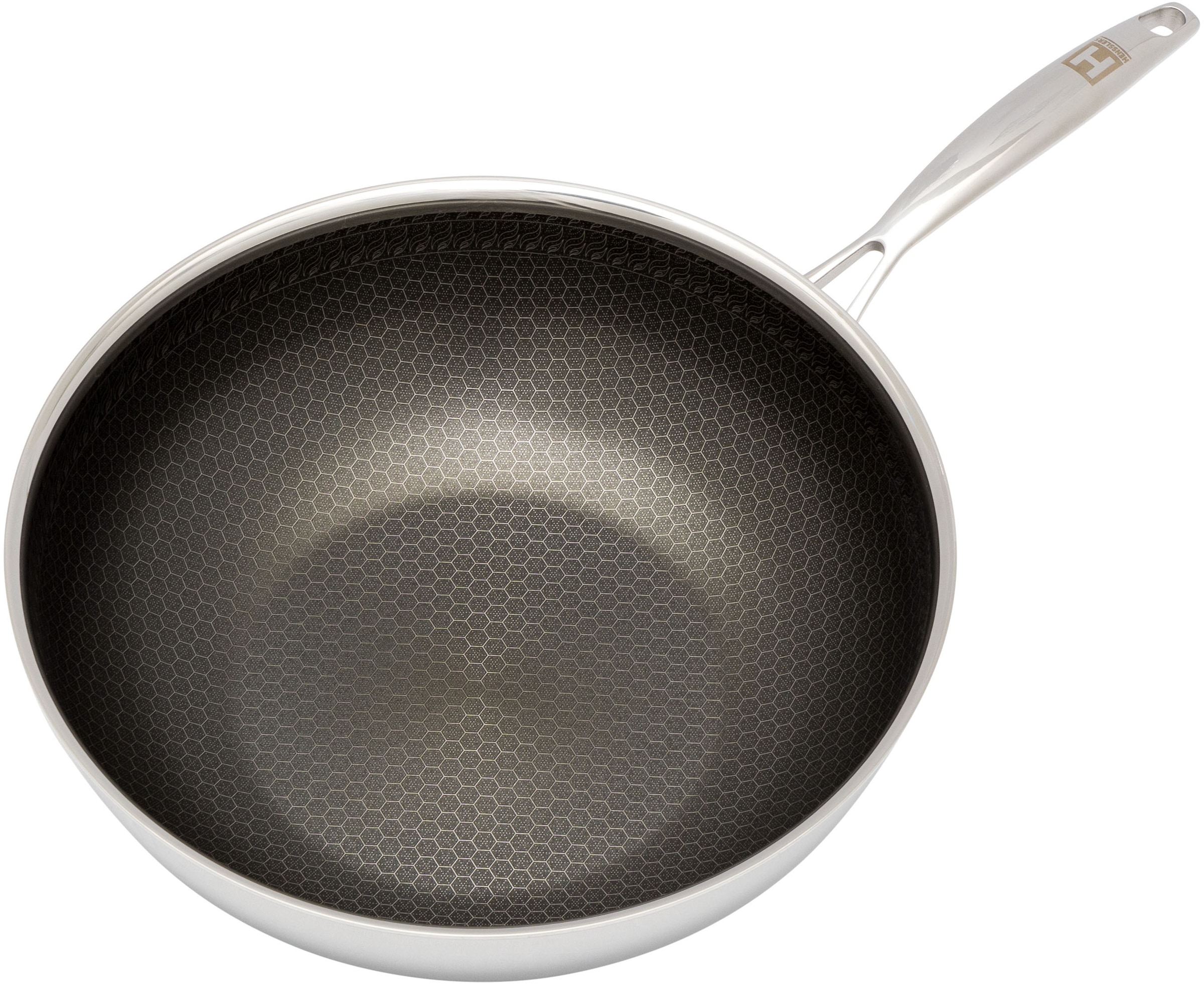 HENSSLERS Wok »HENSSLERS Edelstahl Wok inkl. Glasdeckel, Ø 28 cm« Edelstahl 2 Stk. tlg. Wokpfanne für die asiatische Küche