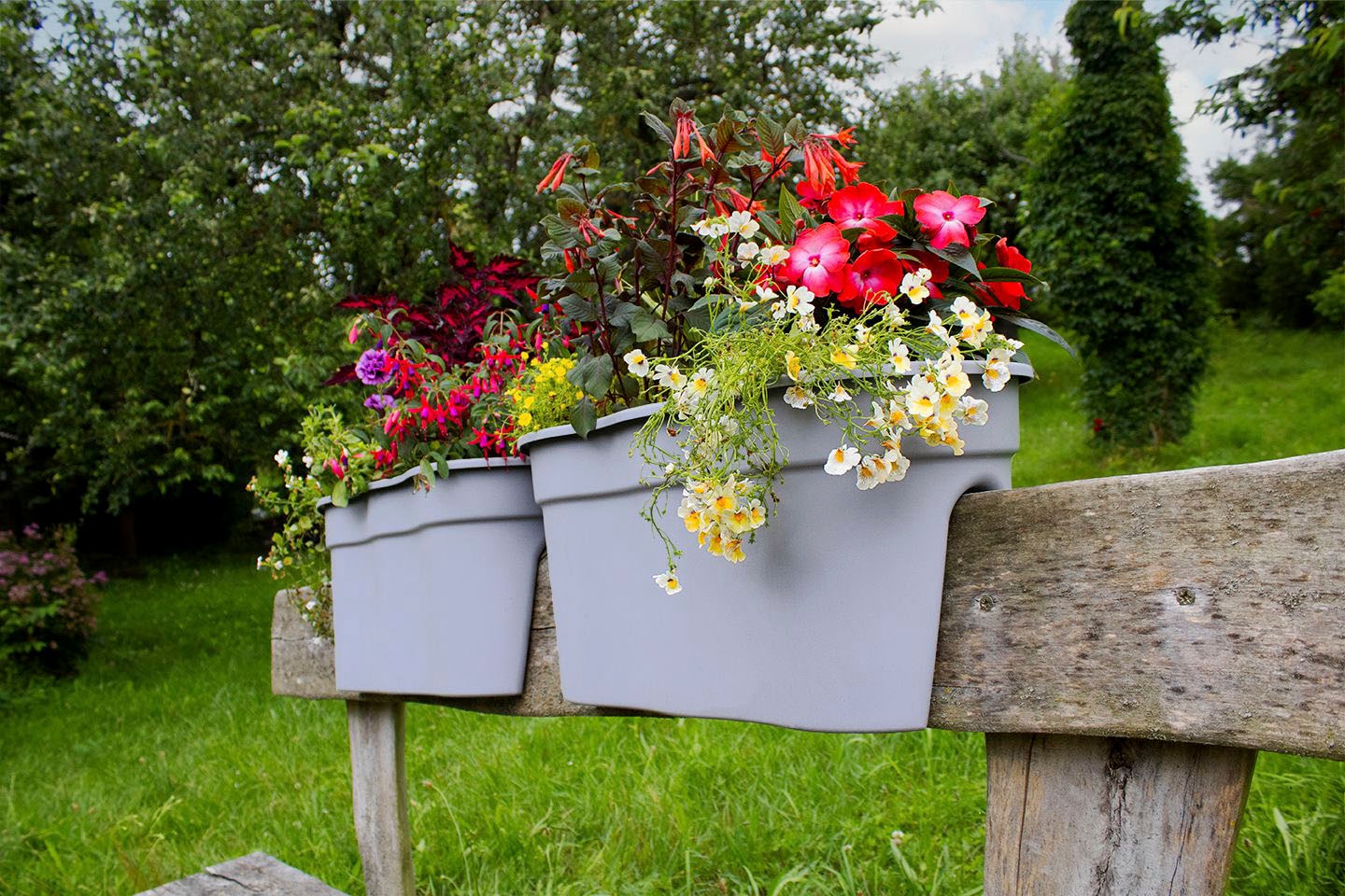 KHW Balkonkasten "Flowerclip XXL" BxTxH: 57,5x27,7x27 cm