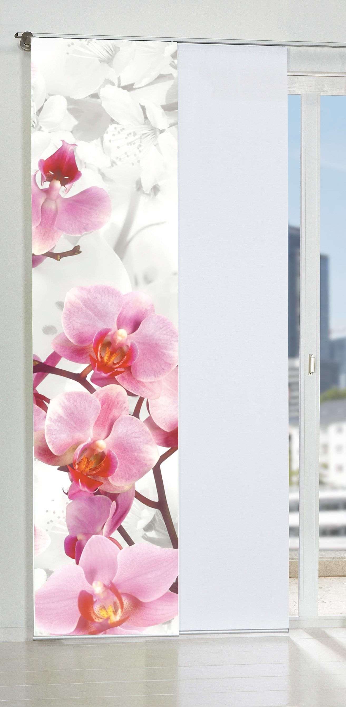 HOME WOHNIDEEN Schiebegardine »HANAMI« Klettband 1 Stk. tlg. HxB: 245x60, inkl. Befestigungszubehör