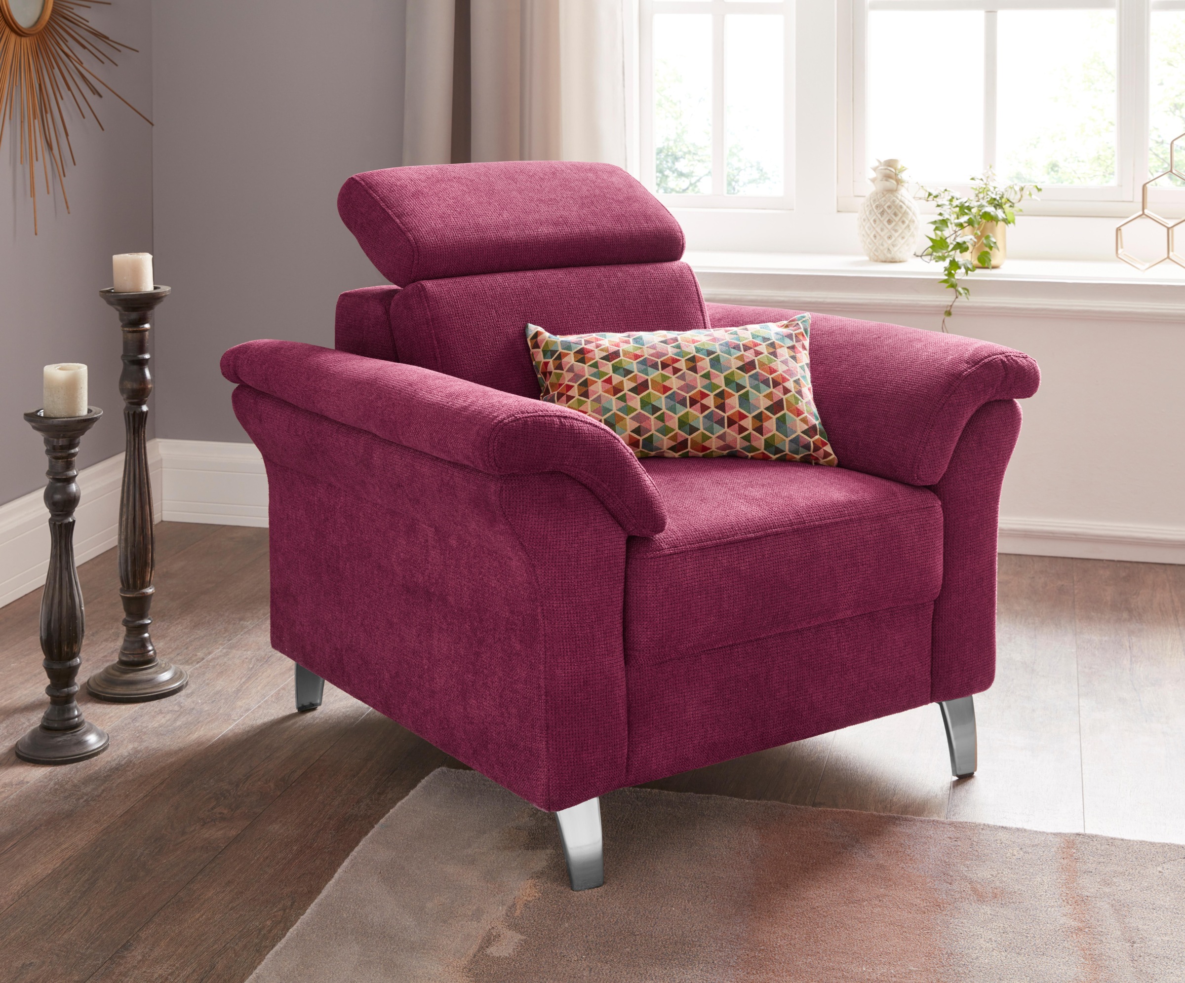 sit&more Sessel »Arngast«, inklusive Federkern und Kopfteilverstellung