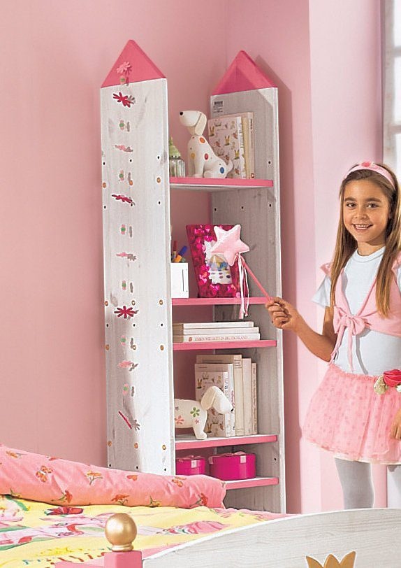 Kinderregal in Weiß Rosa