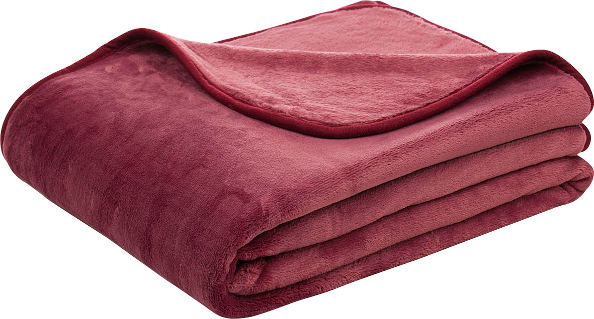 Gözze Wohndecke »Uni Decke aus recyceltem Polyester«, Kuscheldecke online  kaufen | Baumwolldecken