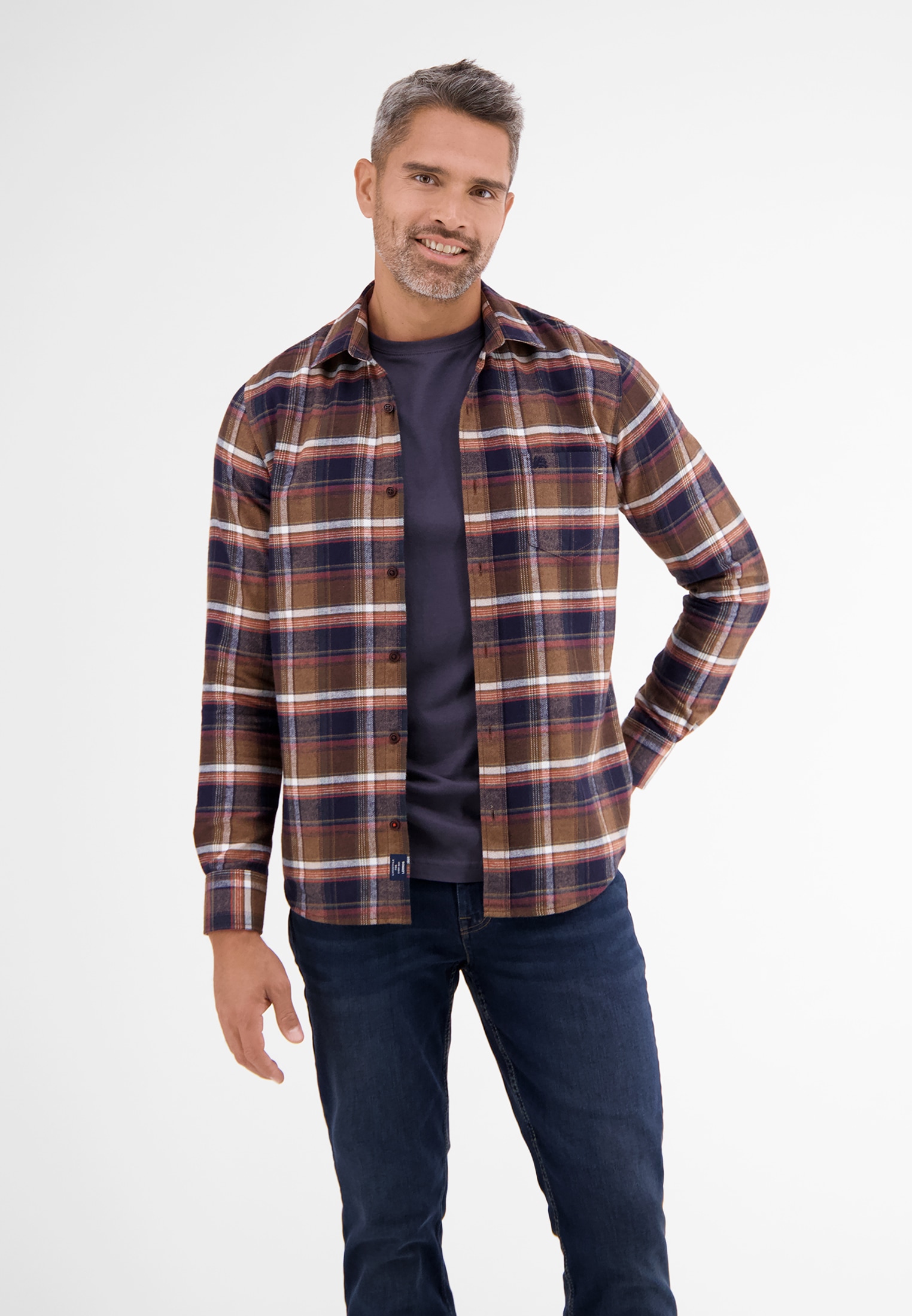 LERROS Flanellhemd »LERROS Flanellhemd, kariert«
