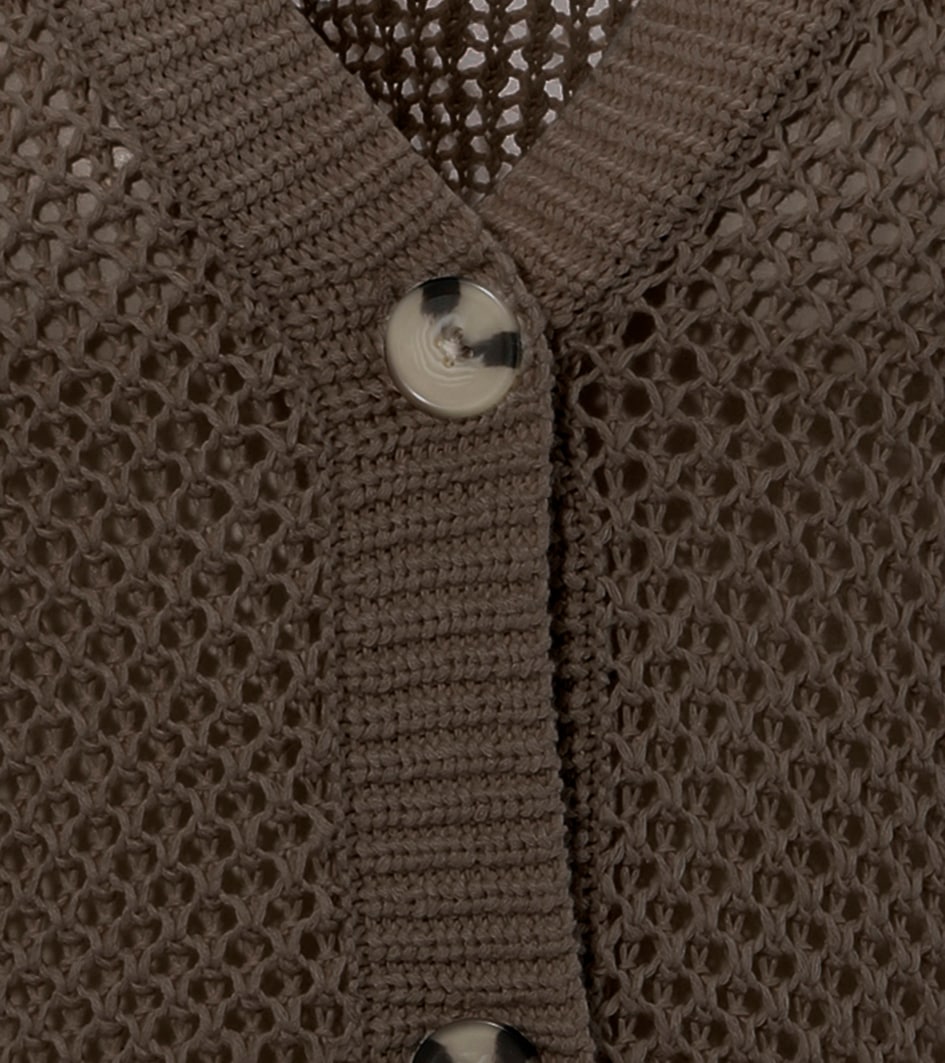 Aniston CASUAL Strickjacke, mit trendigem Lochstrick-Muster