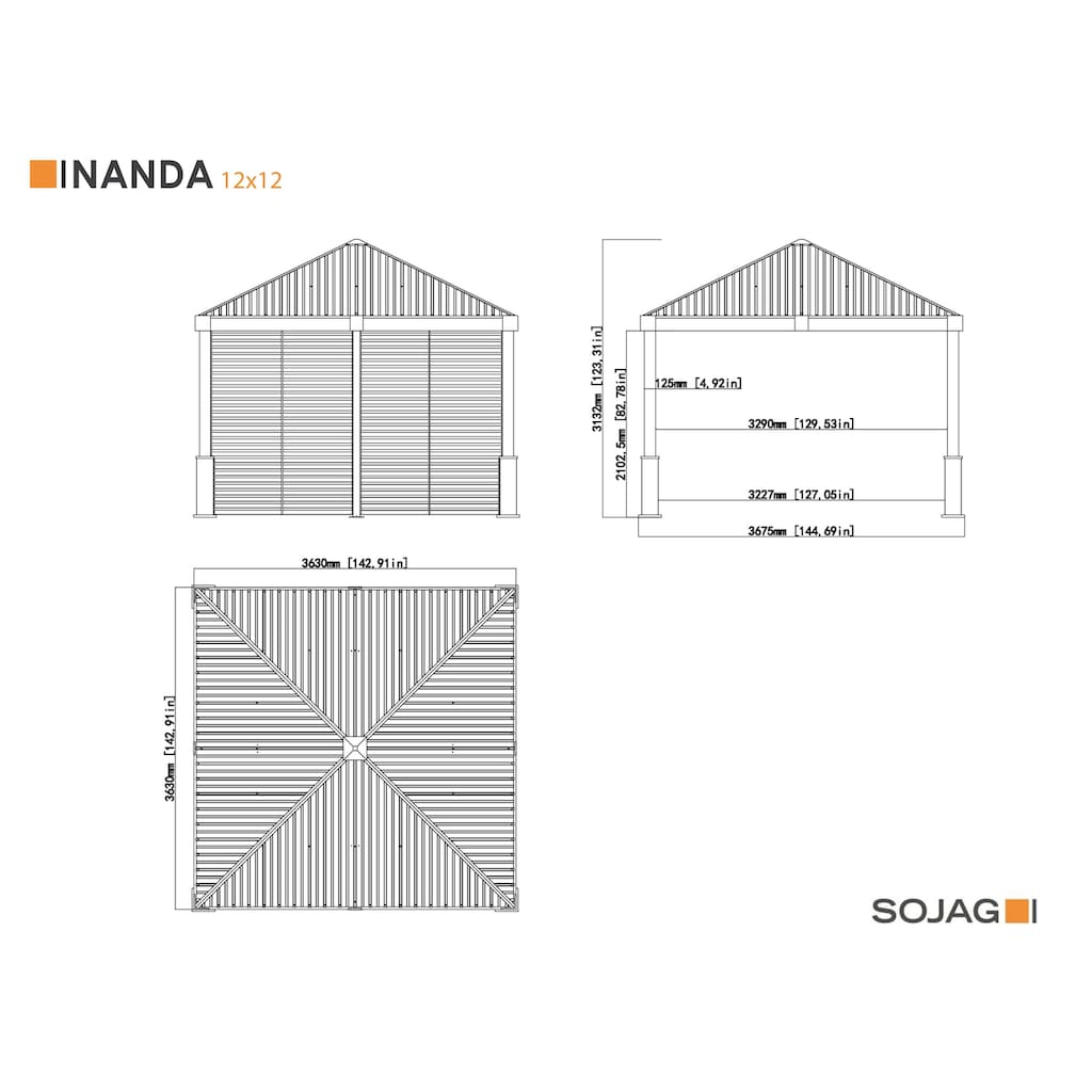 Sojag Pavillon »Nanda 12x12«