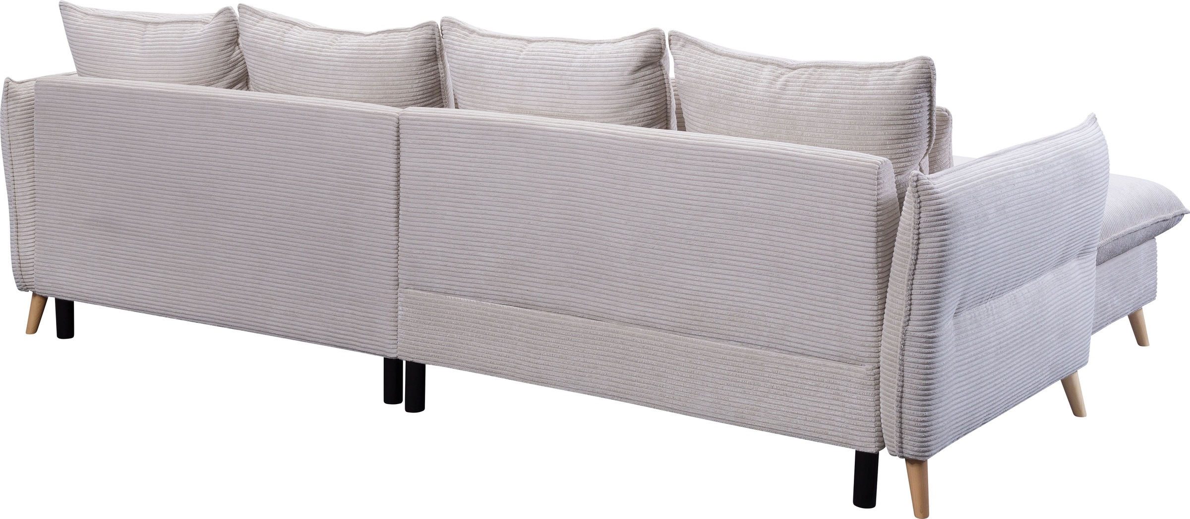 exxpo - sofa fashion Ecksofa »WALPY, elegant und modern, hoher Sitzkomfort, schmale Armlehnen« L-Form, wahlweise mit Bettfunktion und Bettkasten, in Cord