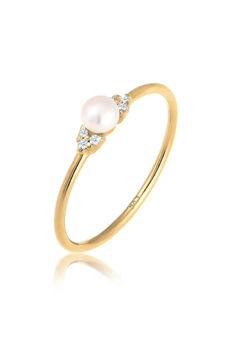 Elli DIAMONDS Verlobungsring »Verlobung Perle Diamant (0.03 ct.) 585 Gelbgold« kaufen