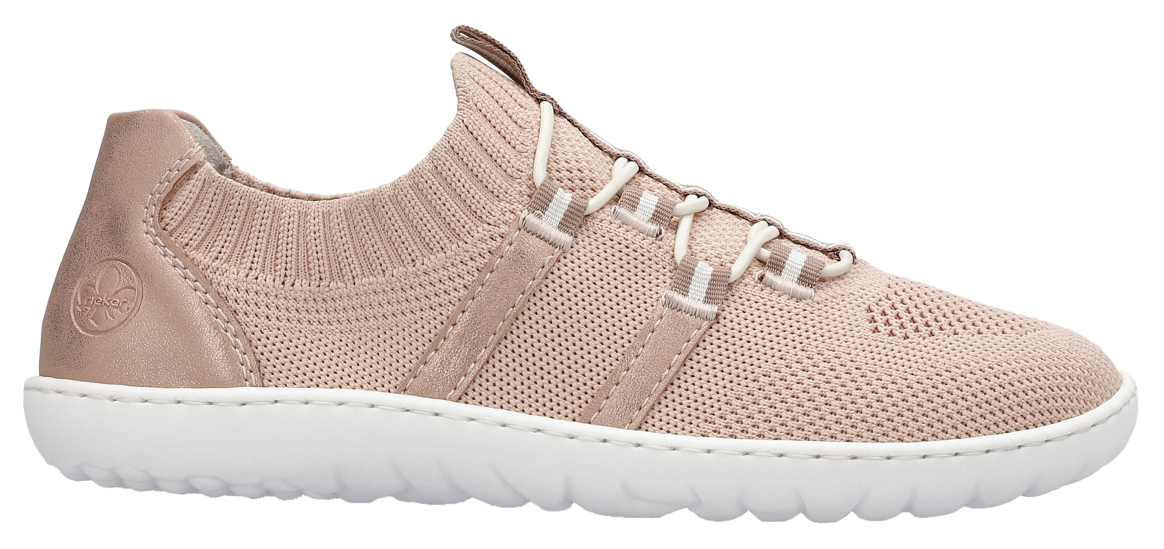 Rieker Slip-On Sneaker »Barfußschuh«, Slipper, Freizeitschuh, Halbschuh mit elastischem Strickschaft