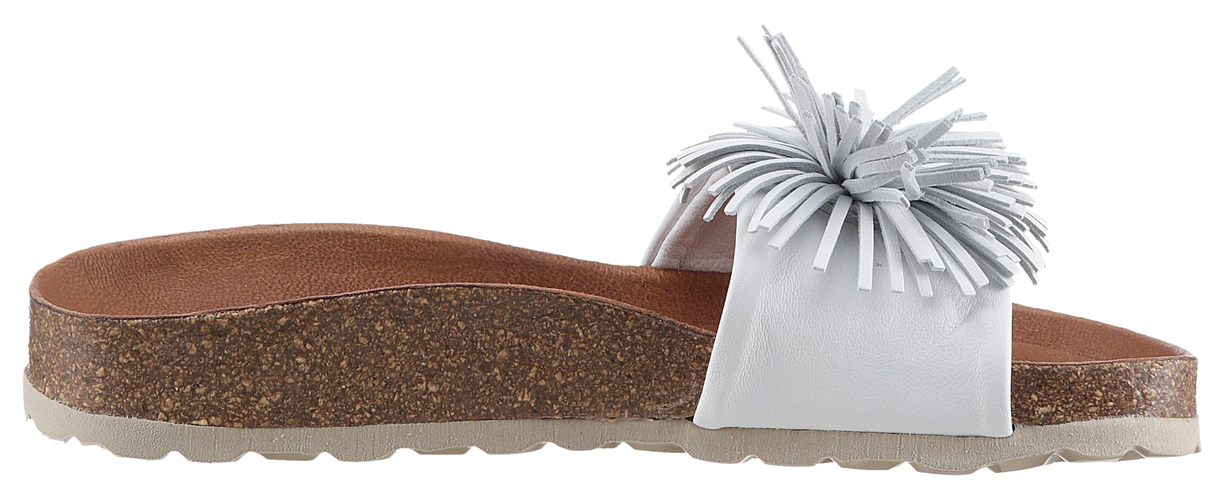 VERBENAS Pantolette »Reina Ecobrush«, Sommerschuh, Schlappen, Strandschuh für den Sommer