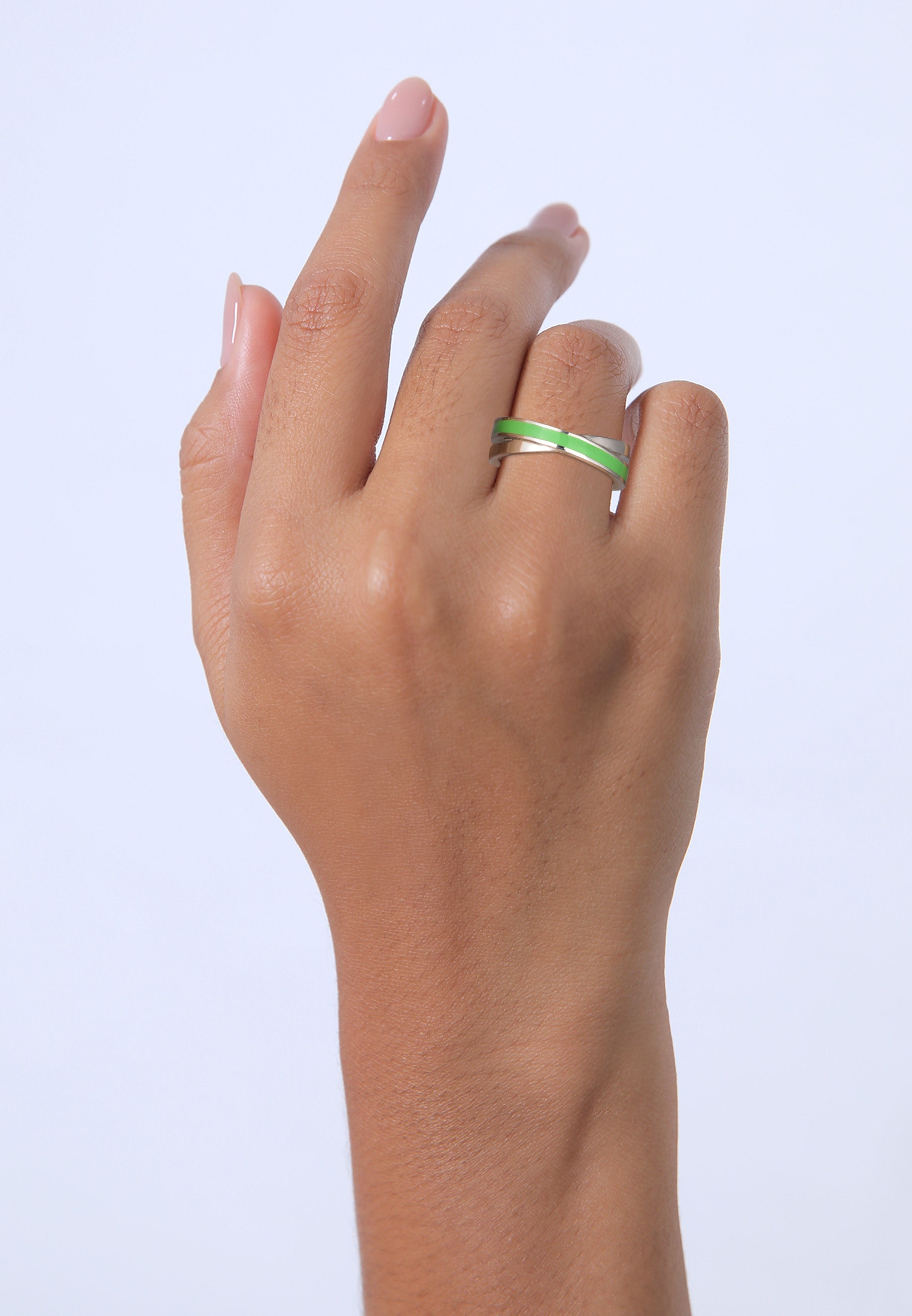 Elli Silberring »Ring Wickelring Emaille 925 Silber«