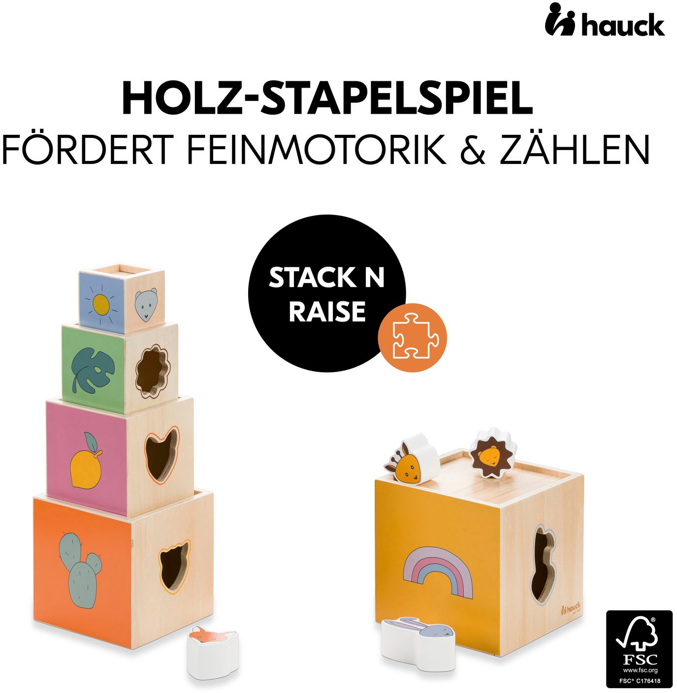 Hauck Stapelspielzeug »Stack N Rise«, FSC® - schützt Wald - weltweit