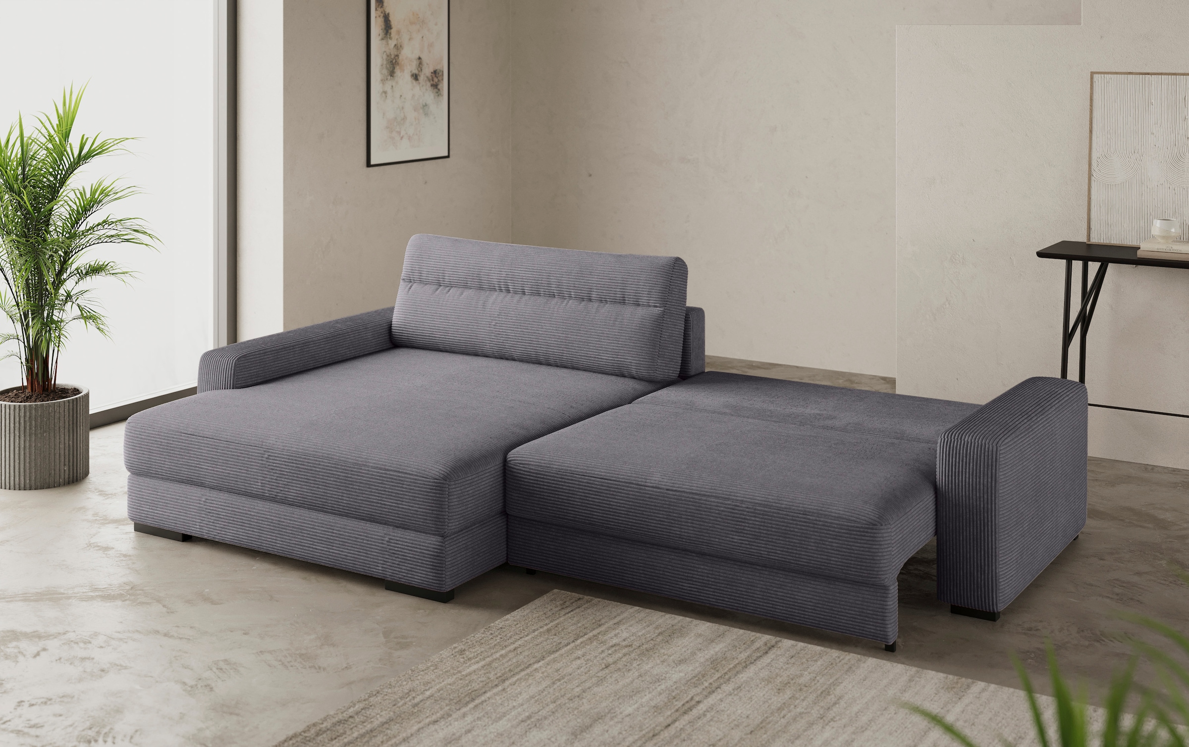 Mr. Couch Ecksofa »Marcello L-Form«, inklusive EasyBett und Bettkasten
