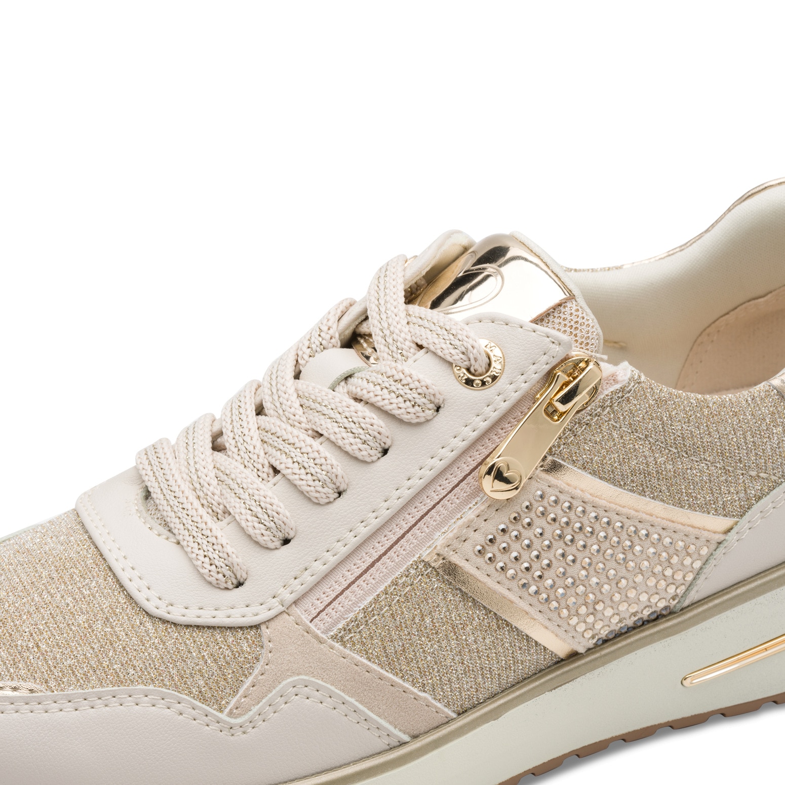 MARCO TOZZI Keilsneaker  , Freizeitschuh, Halbschuh, Schnürer, praktischer Außenreißverschluss