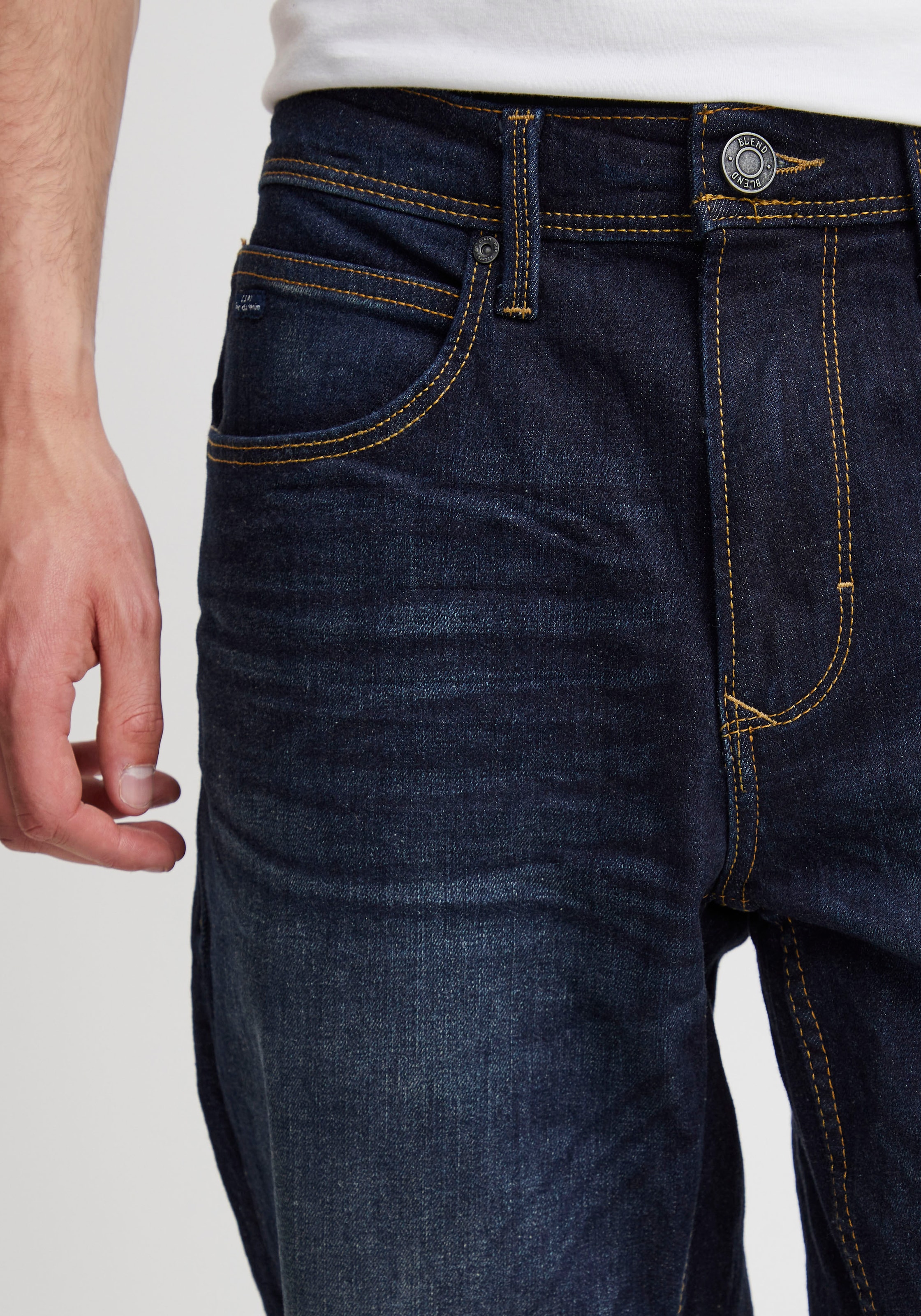 Blend Regular-fit-Jeans »BL-Rock fit« Baumwollmischung mit Elasthan, Regular Fit, elastisches Denim