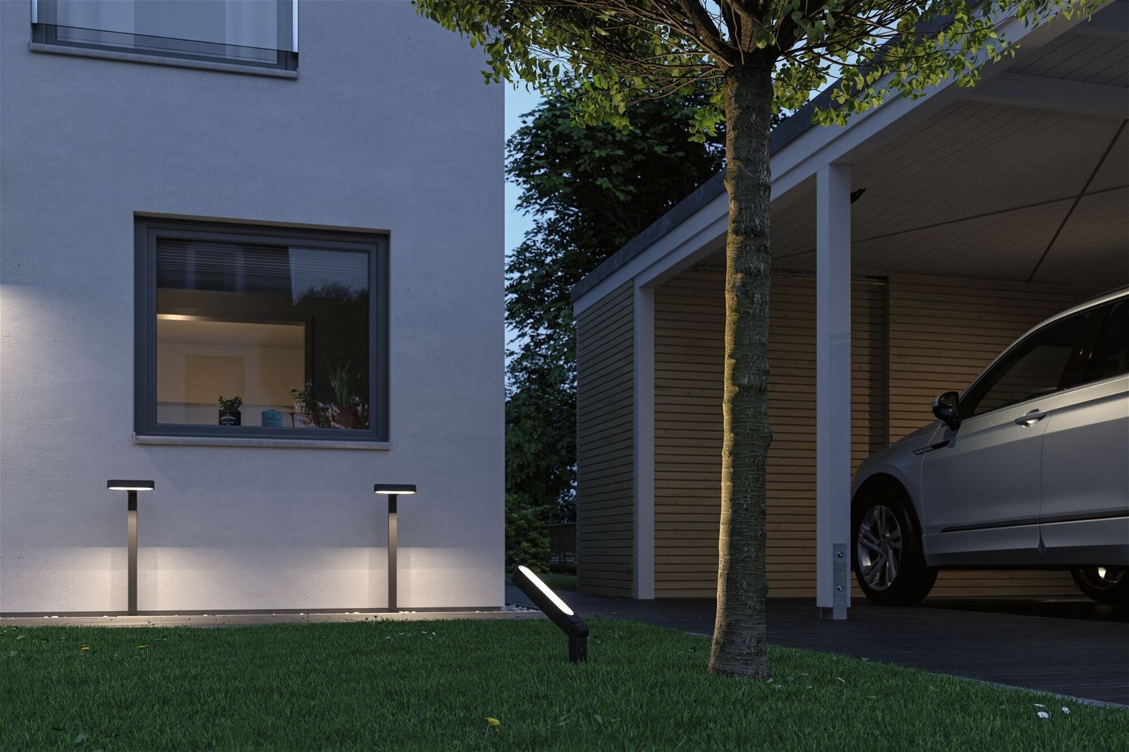 Paulmann LED Gartenstrahler »Plug & Shine Ito Einzelspot Vertikale Ausrichtung 3000K 6W Anthrazit«, 1 flammig, IP65