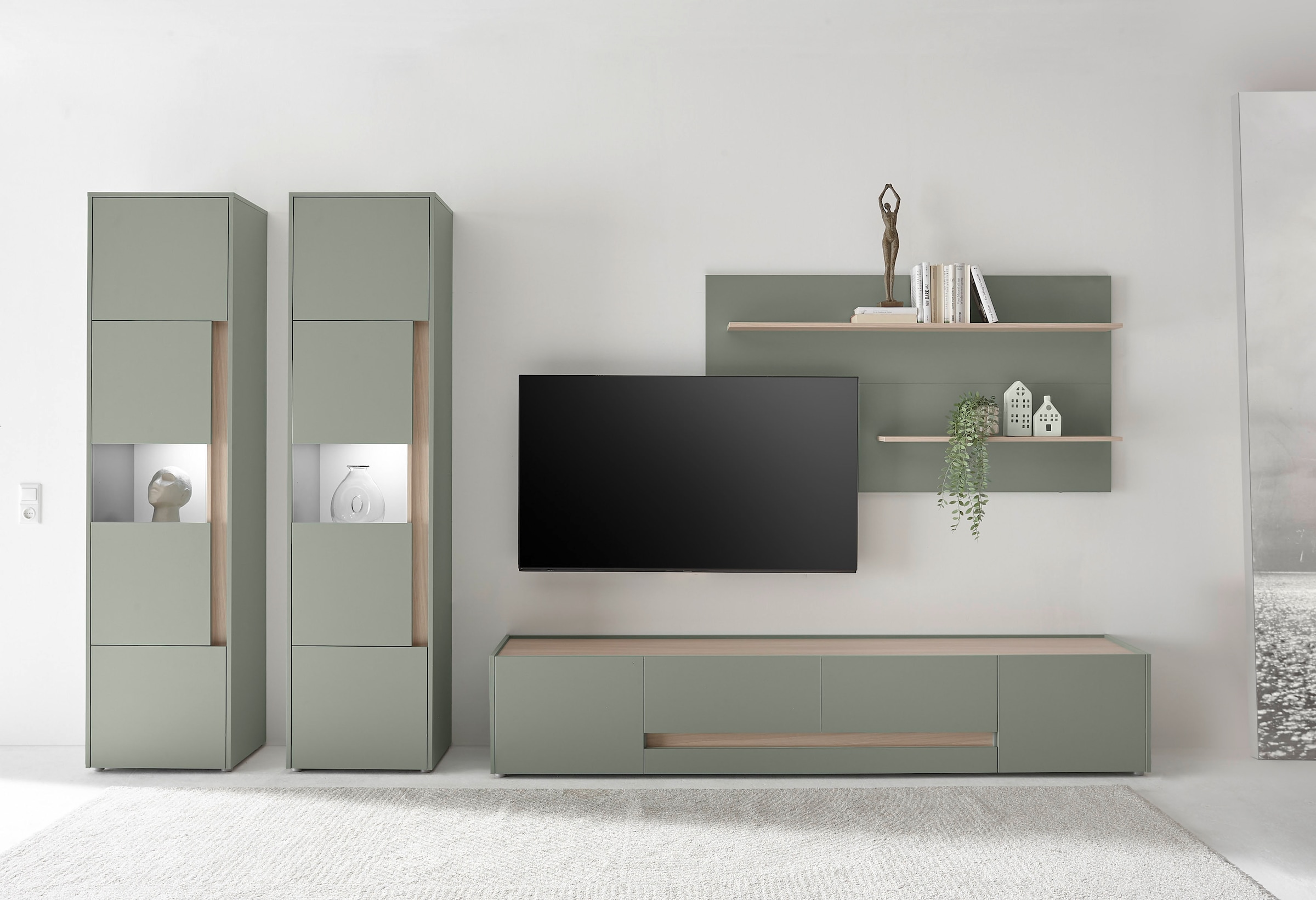 INOSIGN Wohnwand »City/Giron, moderne Anbauwand, Komplettset in vielen Farben verfügbar« Set, 4 Stk. tlg.