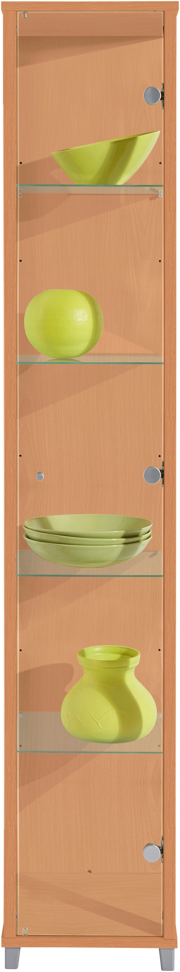 fif möbel Vitrine »OPTIMA Höhe ca. 172 cm«, Standvitrine/Glasvitrine 1x Glastür,perfekt für Sammler,Sammlervitrine