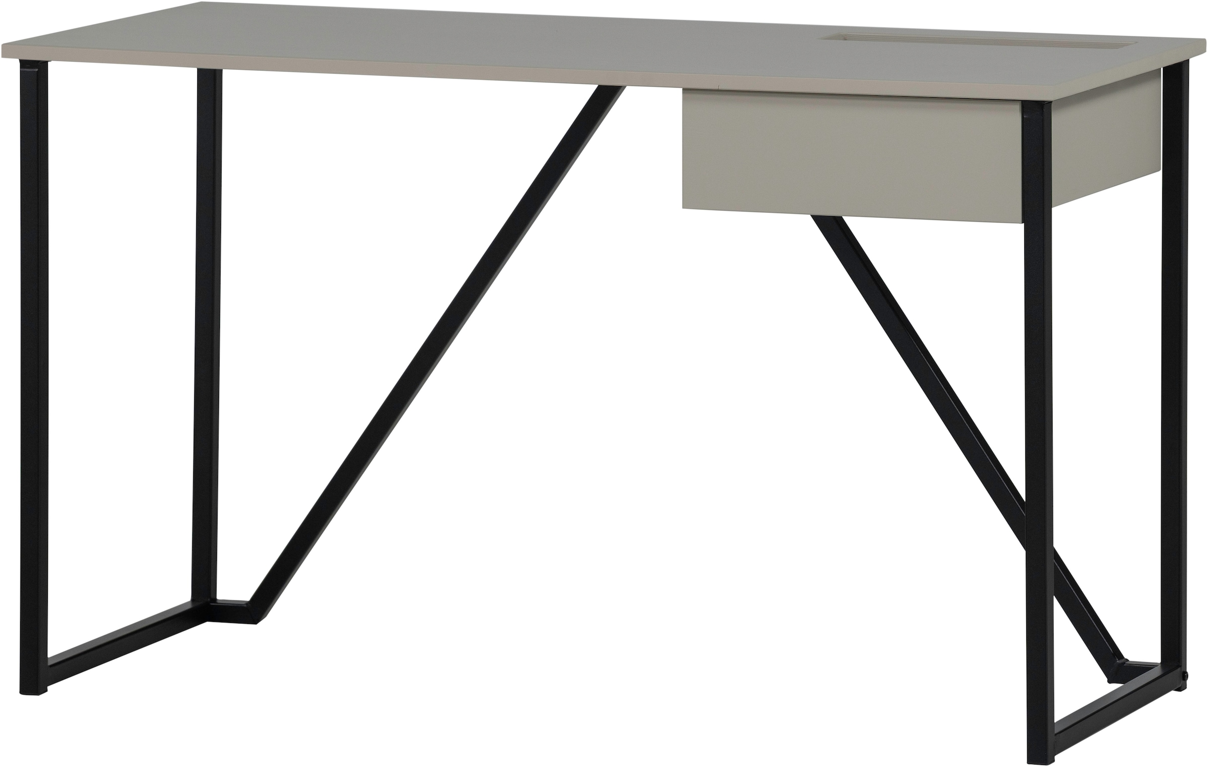 WOOOD Schreibtisch »New Julius FSC®-Kiefernholz mit Schublade, lackiert B126xT53xH75 cm« Tragkraft Blatt 20 kg, sichtbare Maserung, einfach zu montieren