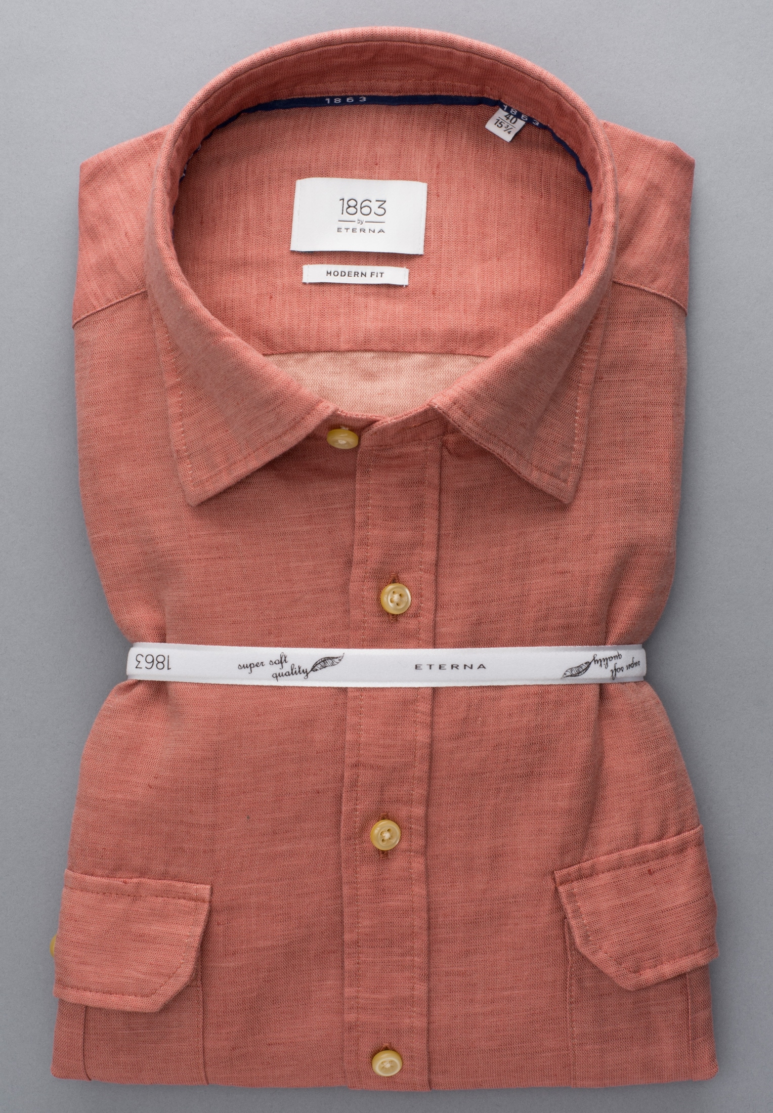 Eterna Langarmhemd »MODERN FIT« EASY IRON (bügelleicht)