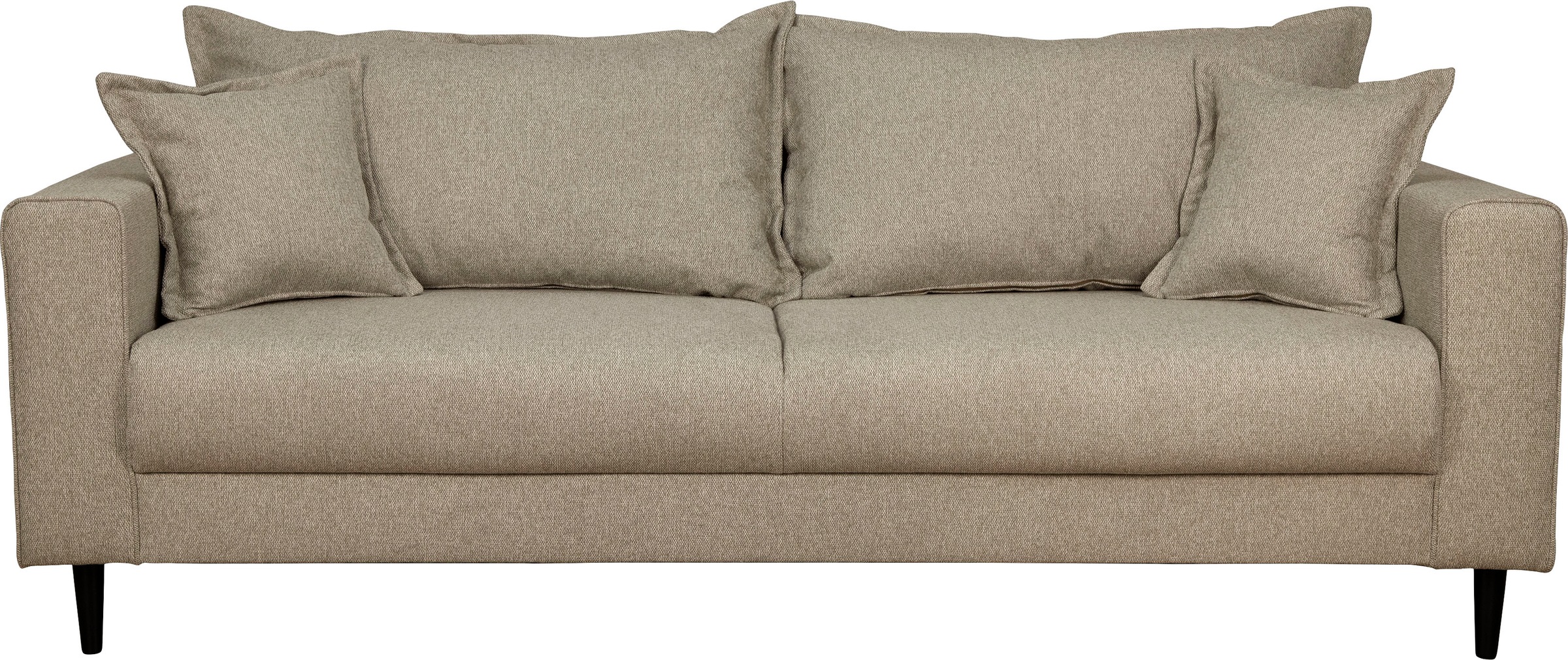 Home affaire 3-Sitzer »VEYRAS, hoher Sitzkomfort, Maße B/T/H: 212/84/76 cm«, mit Wellenunterfederung, incl. Rückenkissen und Zierkissen