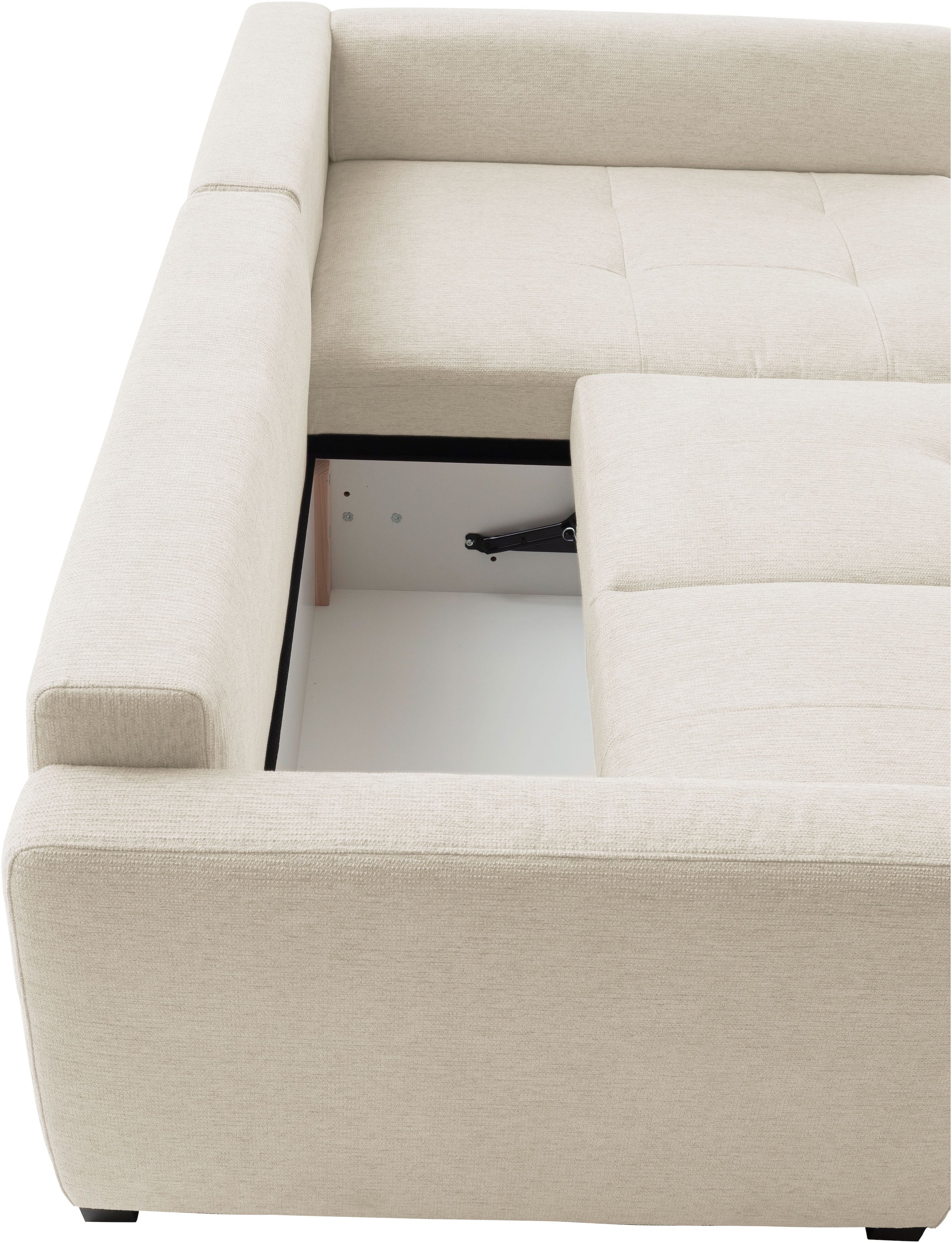 Mr. Couch Ecksofa »Pierre, L-Form mit BoxSpring« Mit Boxpring-Taschenfederkern