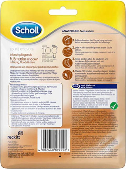 Scholl Fußmaske »ExpertCare«, mit Honig und Mandel in Socken intensic pflegend