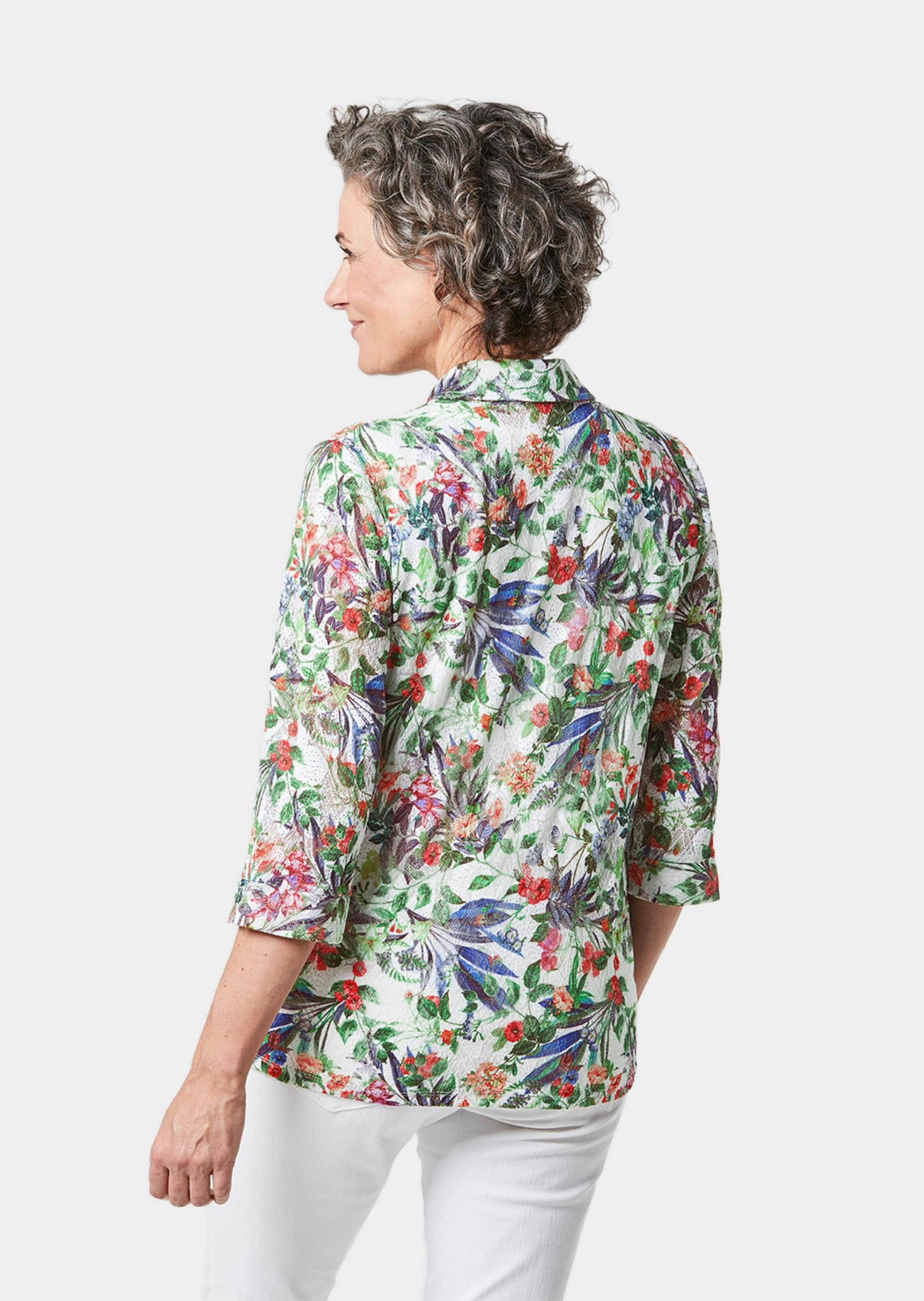 GOLDNER Klassische Bluse »Kurzgröße Set aus Spitzenbluse und Jerseytop« Ohne