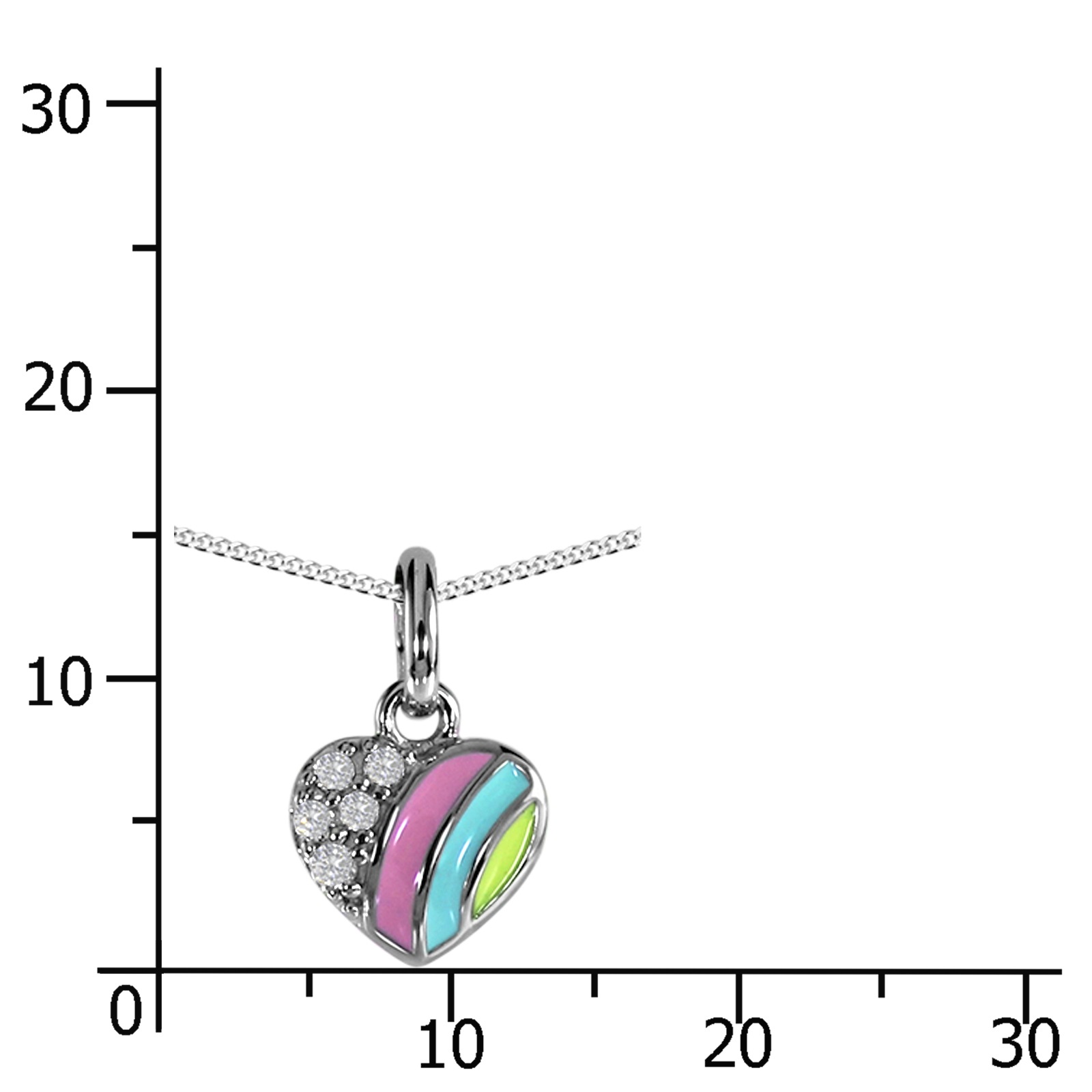 OSTSEE-SCHMUCK Kette mit Anhänger »- kleines Herz - Silber 925/000 - Zirkonia«