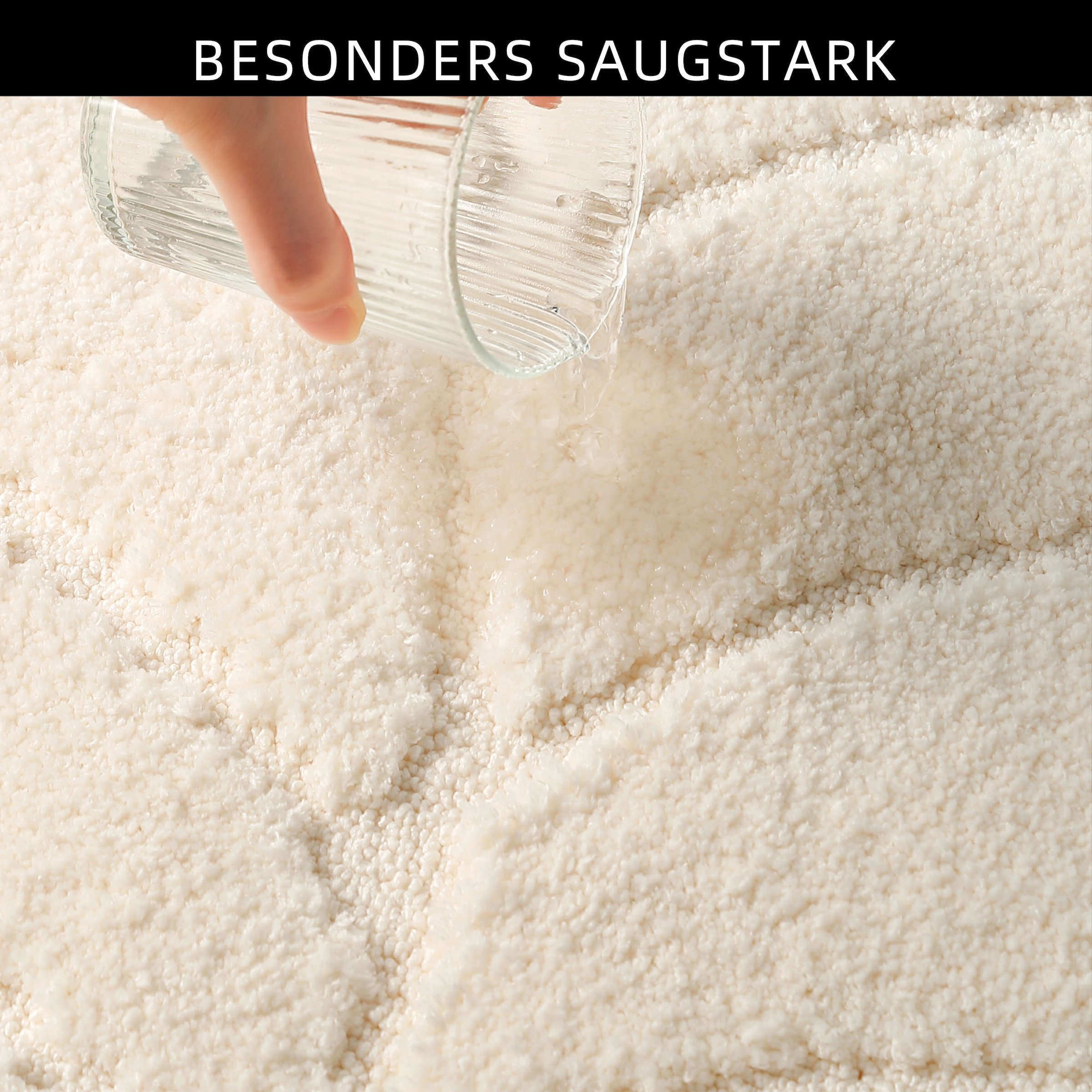 my home Badematte »Epense, Badvorleger, Badezimmer Teppich, Duschvorleger«, fußbodenheizungsgeeignet-schnell trocknend, Badteppich, Uni Farben, Blätter, Hoch-Tief Effekt