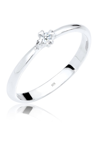Elli DIAMONDS Verlobungsring »Solitär Herz Verlobung Diamant 0.03 ct. 925 Silber« kaufen