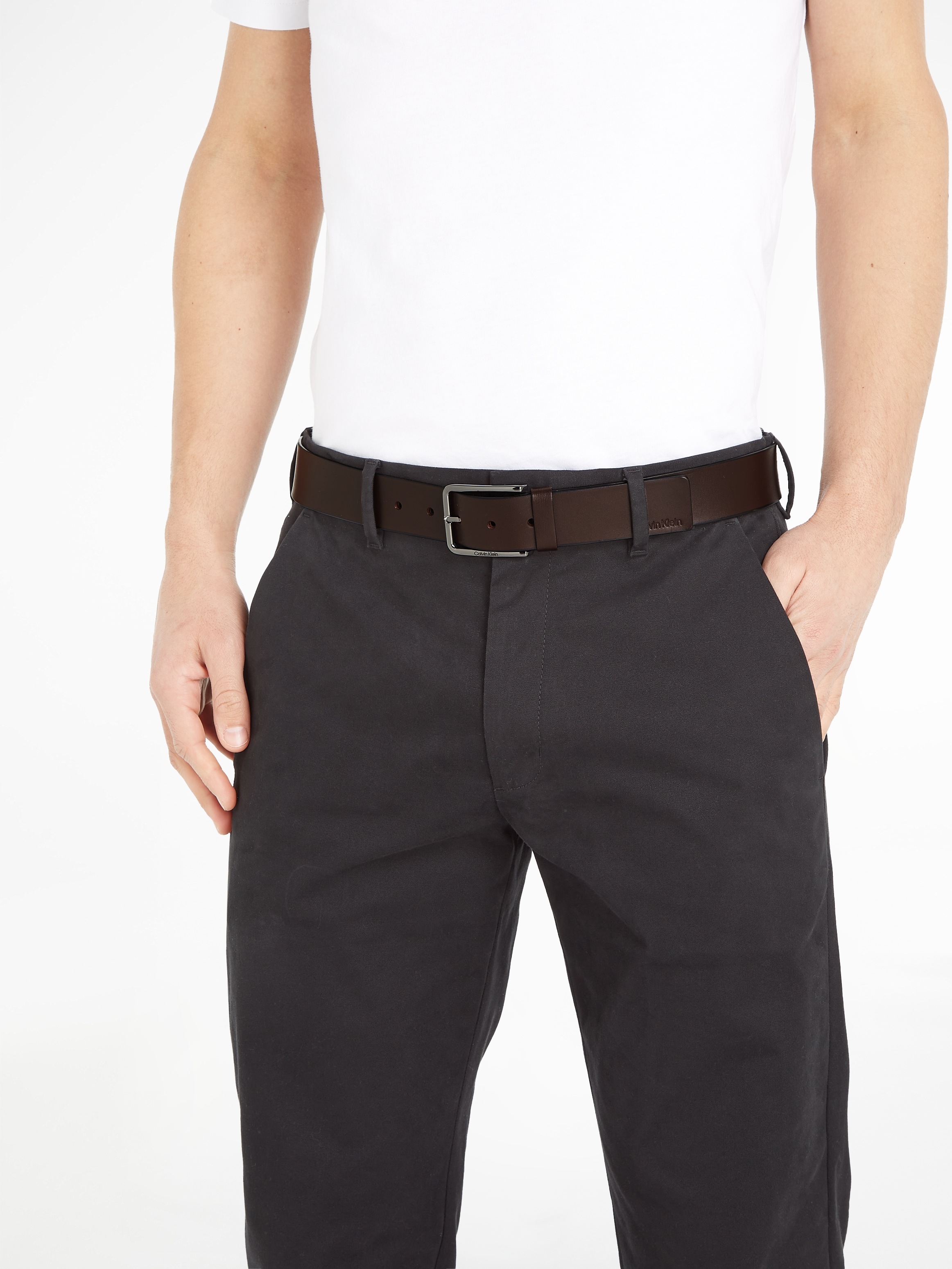 Calvin Klein Ledergürtel »WARMTH 35MM«, mit Logoprägung