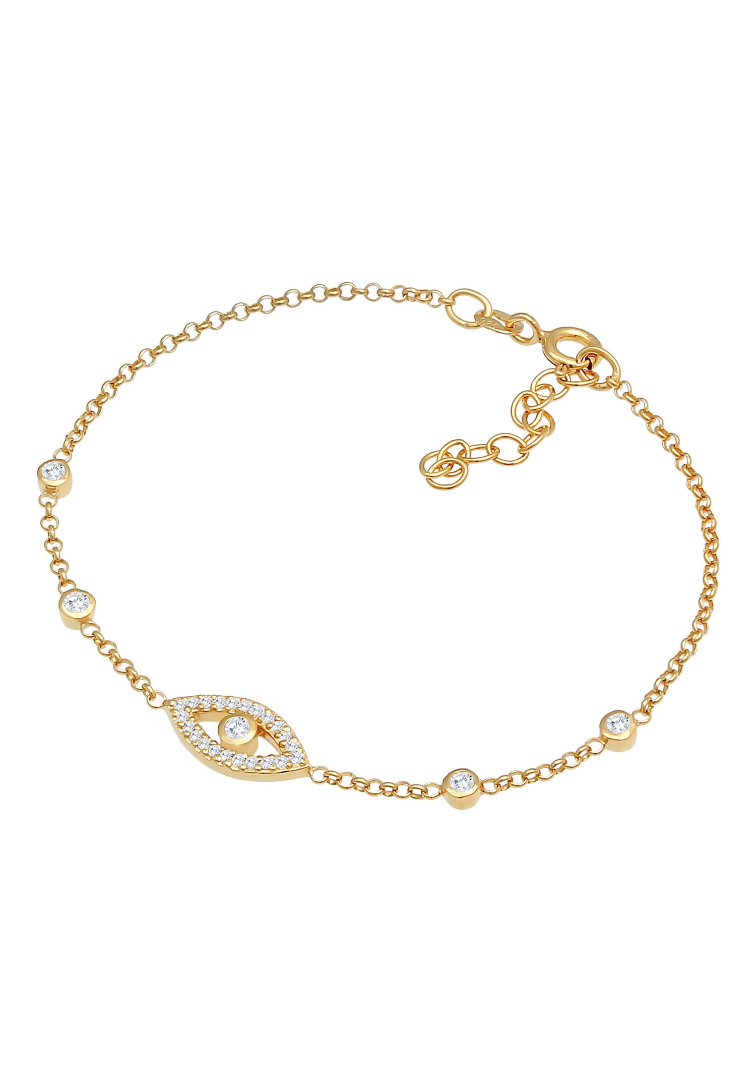 Elli Armkette »Armband Evil Eye Symbol Zirkonia Talisman 925 Silber«