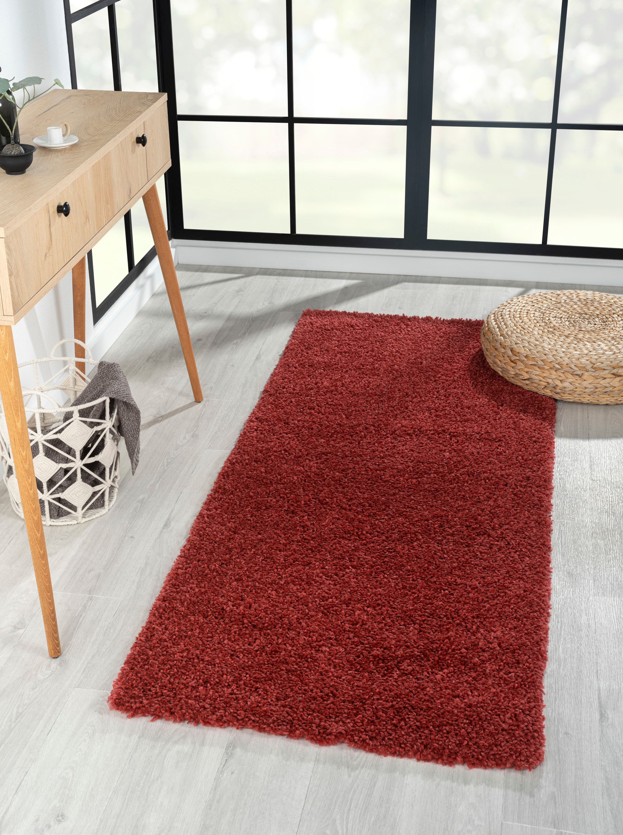 Myflair Möbel & Accessoires Hochflor-Läufer »My Shaggy« rechteckig 37 mm Höhe Shaggy, Uni Farben, leicht glänzend, Microfaser, extra flauschig