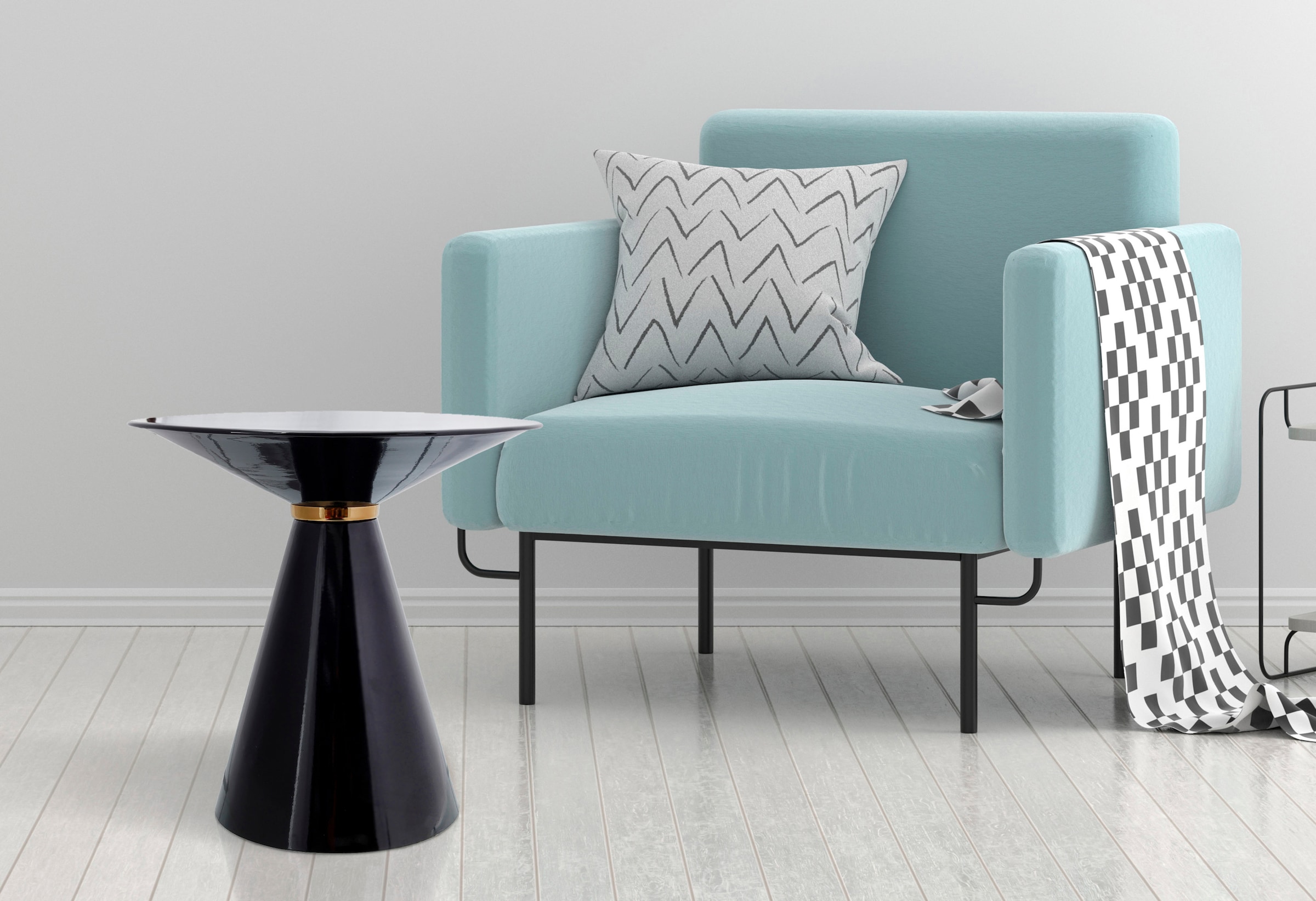 Kayoom Beistelltisch »Art Deco 325, Abstelltisch aus Metall,funktional und stabil« 1 Stk. tlg. Dekorativ, glanzvolle Lackierung, stilvolles Gestell