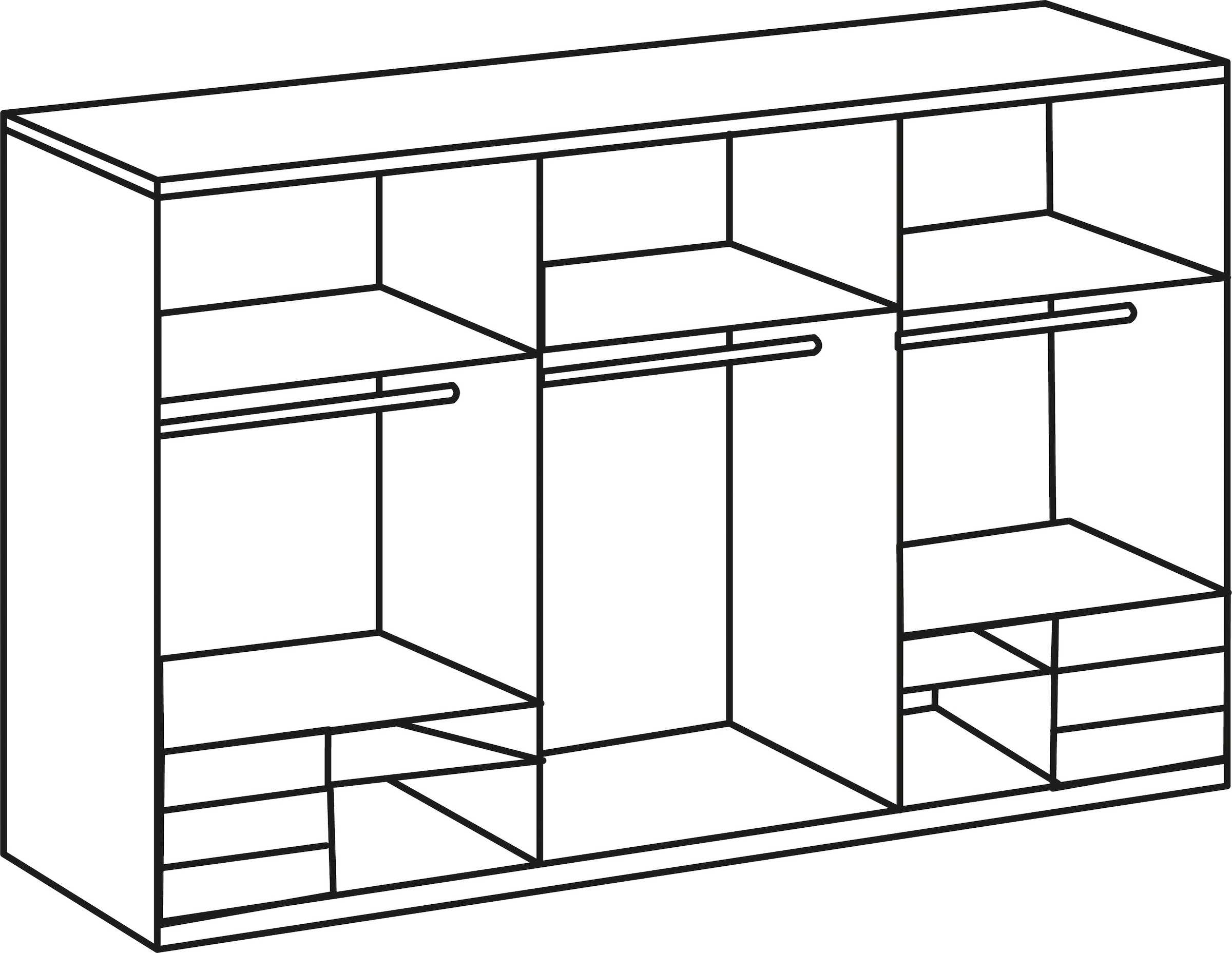 Wimex Schwebetürenschrank »Level by fresh to go«, jeweils mit einer Spiegeltür