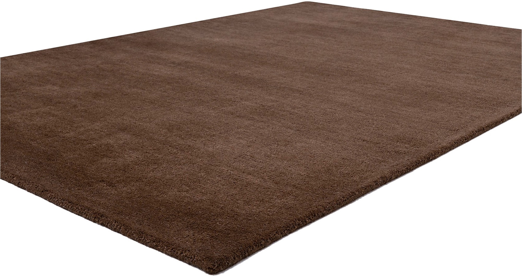 OTTO home Wollteppich »Gabbo Natur, Handgefertigt, Teppich, reine Wolle, meliert« rechteckig 14 mm Höhe reine Wolle, Uni, Wohnzimmer, Schlafzimmer, Esszimmer