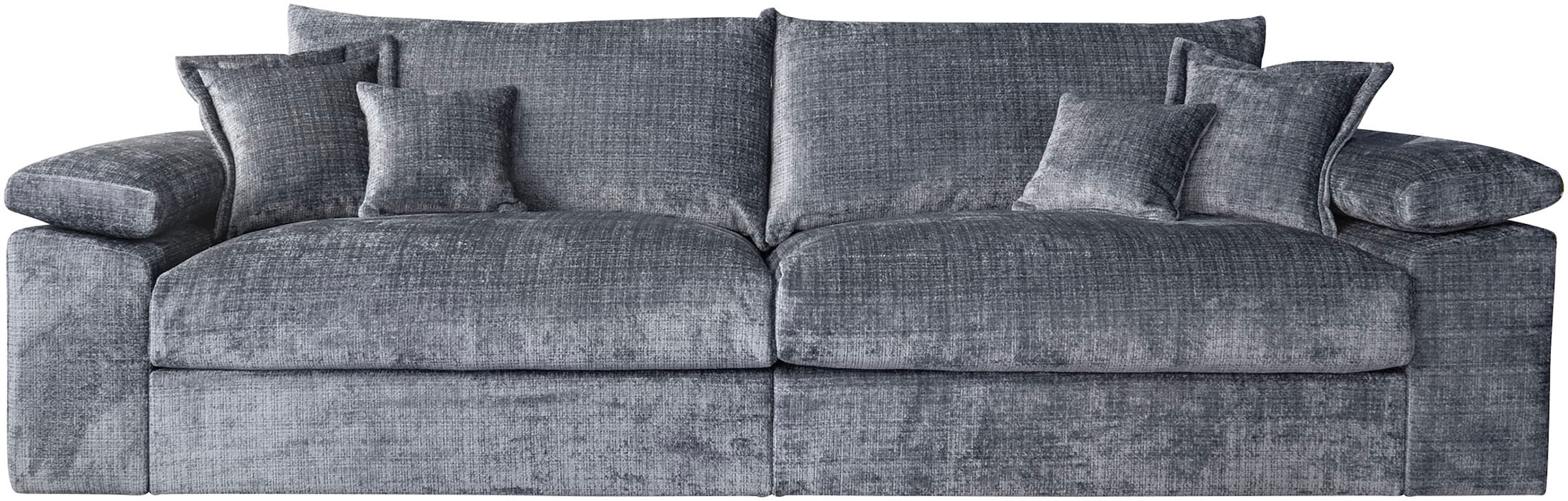 Home affaire Big-Sofa »Soft&Cosy XXL, B: 303 cm«, Mega-Sofa, Cord oder Chenille-Struktur, mit Federkern & 4 Zierkissen