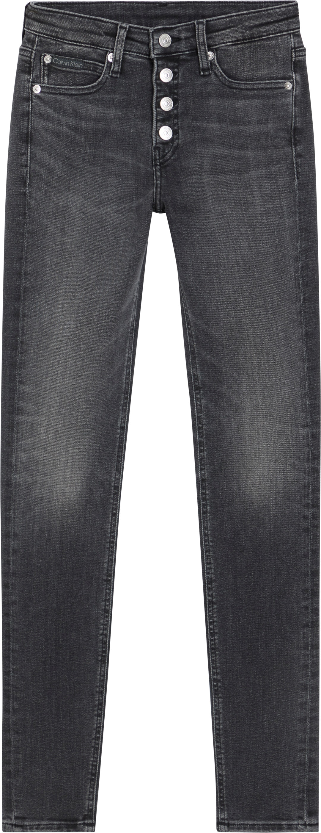 Calvin Klein Jeans Skinny-fit-Jeans »MID RISE SKINNY«, mit offener Knopfleiste