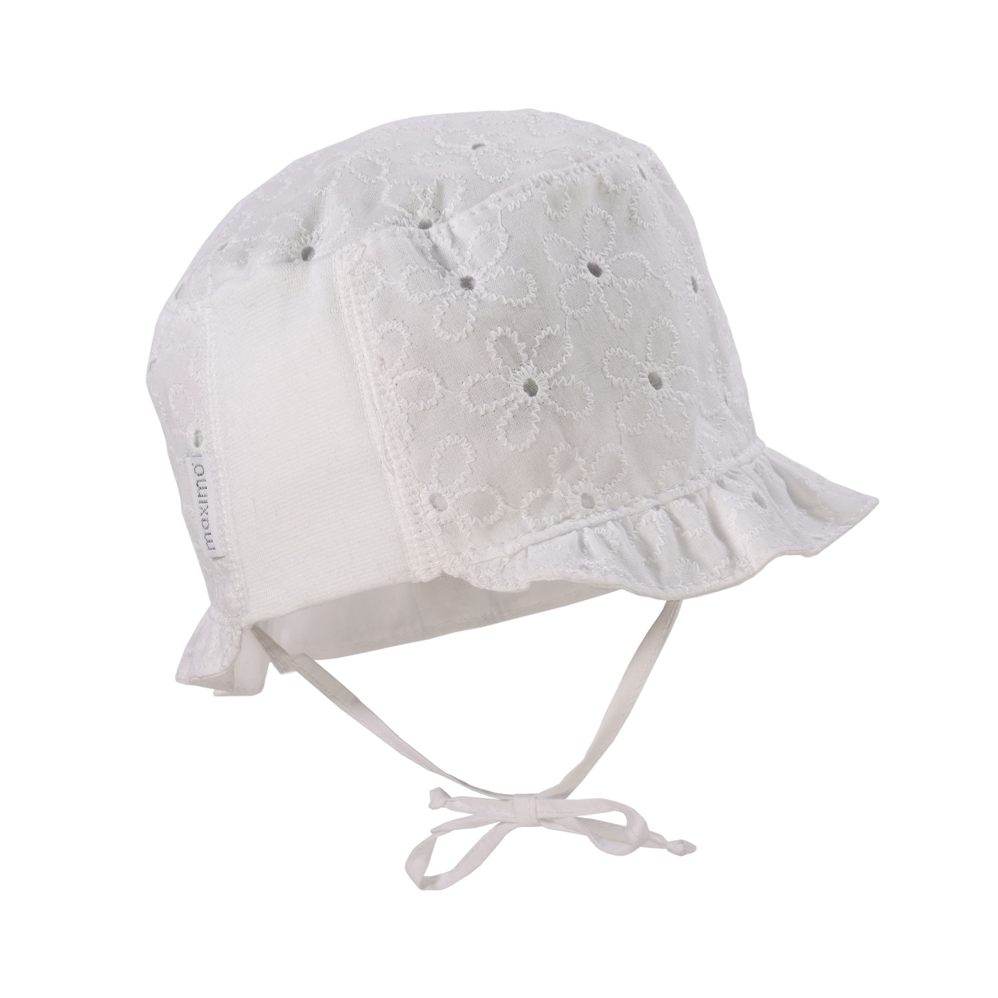 MAXIMO Fischerhut 1 Stk. Schneeweiß, Blütenstickerei, Sommerhut, Baby-Girl, Festiv
