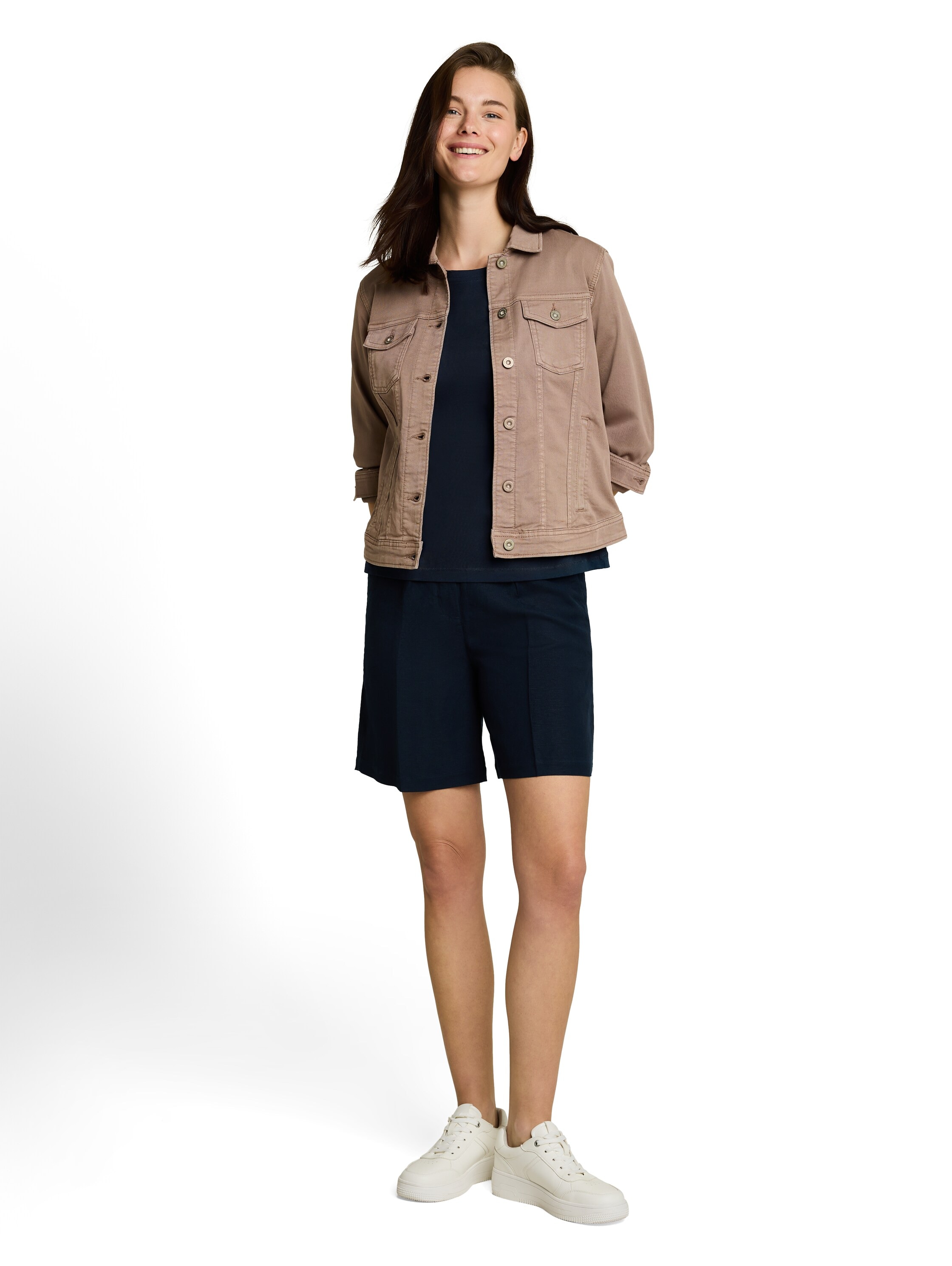 TOM TAILOR Kurzarmshirt Sommershirt mit kleinem Statement-Print